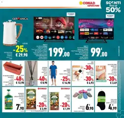 Anteprima del volantino SMART TV HN-40EVA3FSG HYUNDAI, Schermo 40" Full HD - Smart TV con Android 11 / Google TV - Wi-Fi e Bluetooth integrati - Supporto HDR HLG e codec H.265 - Ricezione digitale completa - Audio Dolby Digital Plus - Design frameless - classe energetica E valido a partire dal 11.03.2026 | Pagina: 33 | Prodotti: Collant, Audio, Bollitore, Terriccio