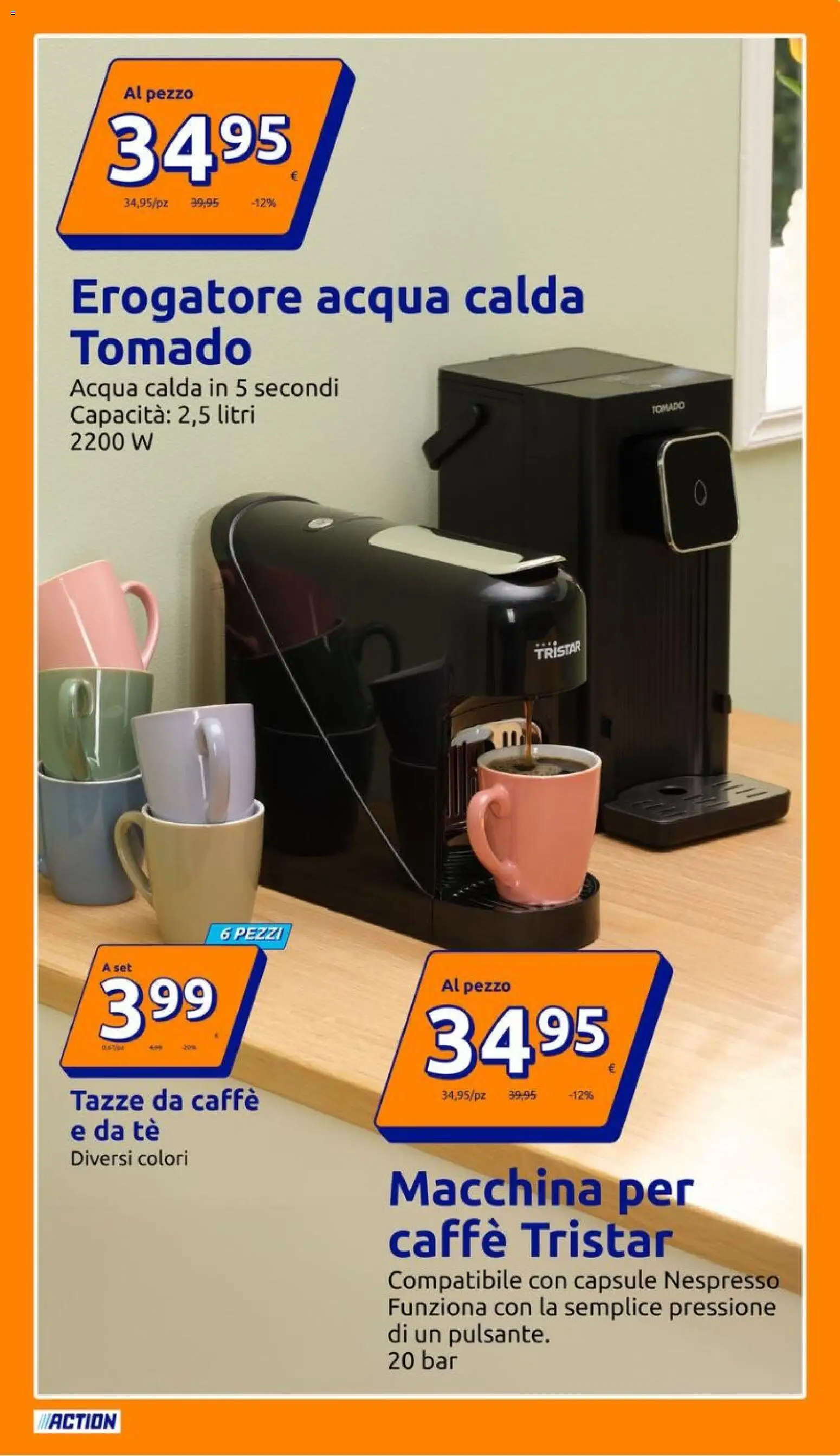 Volantino Action del 04.03.2026 | Pagina: 13 | Prodotti: Caffè, Tè, Acqua