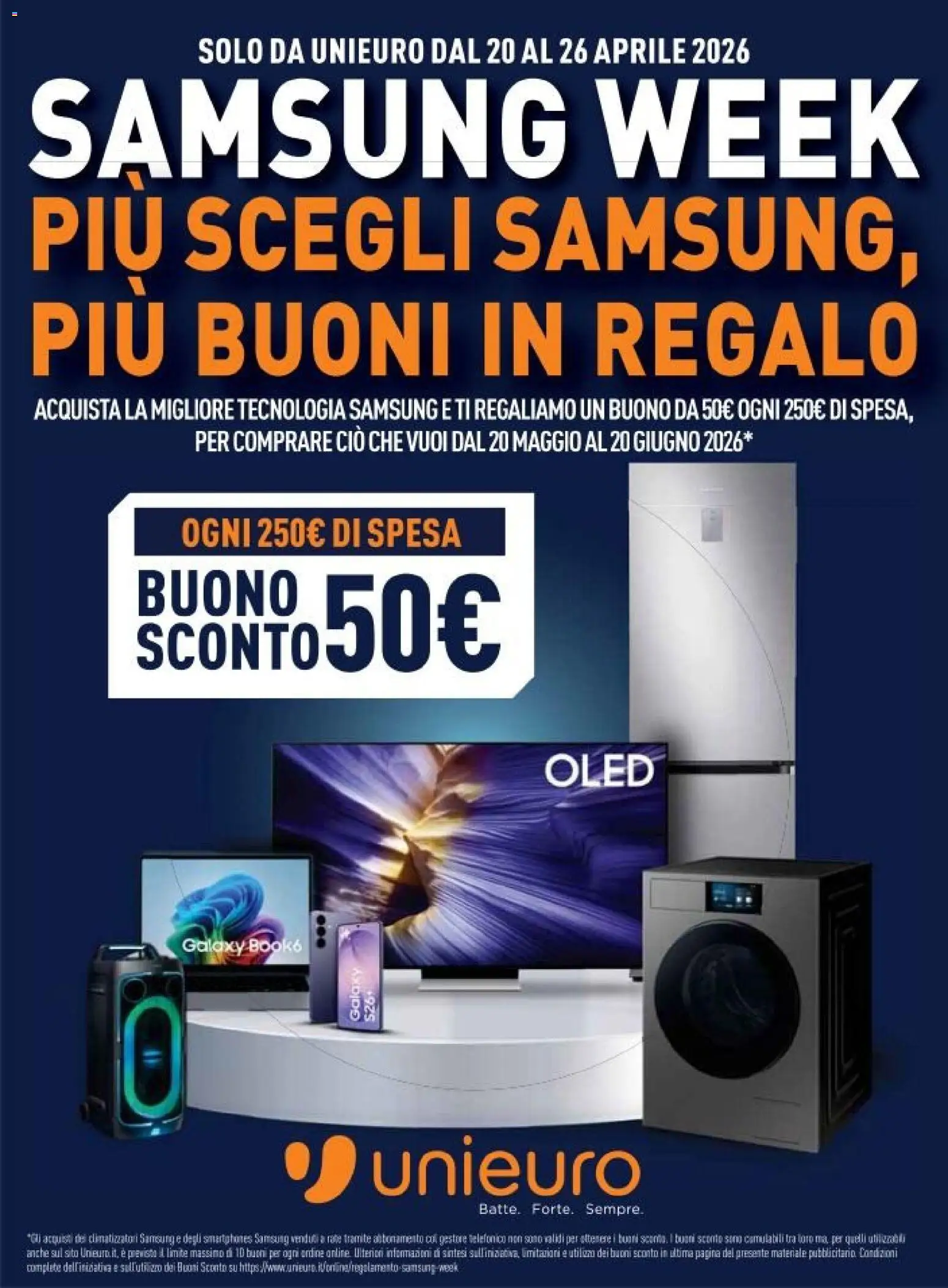 Volantino Unieuro del 20.04.2026 | Pagina: 1 | Prodotti: Samsung