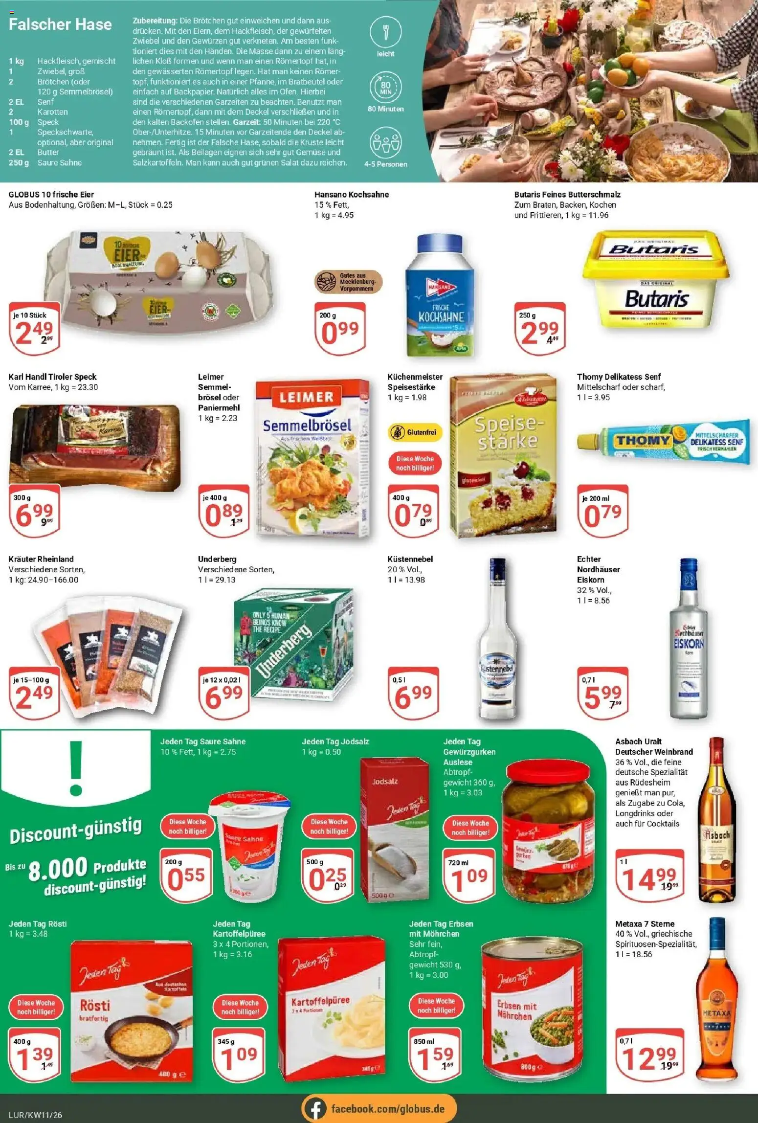 Globus prospekt Hamburg	 – gültig ab 09.03.2026 | Seite: 9 | Produkte: Backofen, Sahne, Erbsen, Underberg