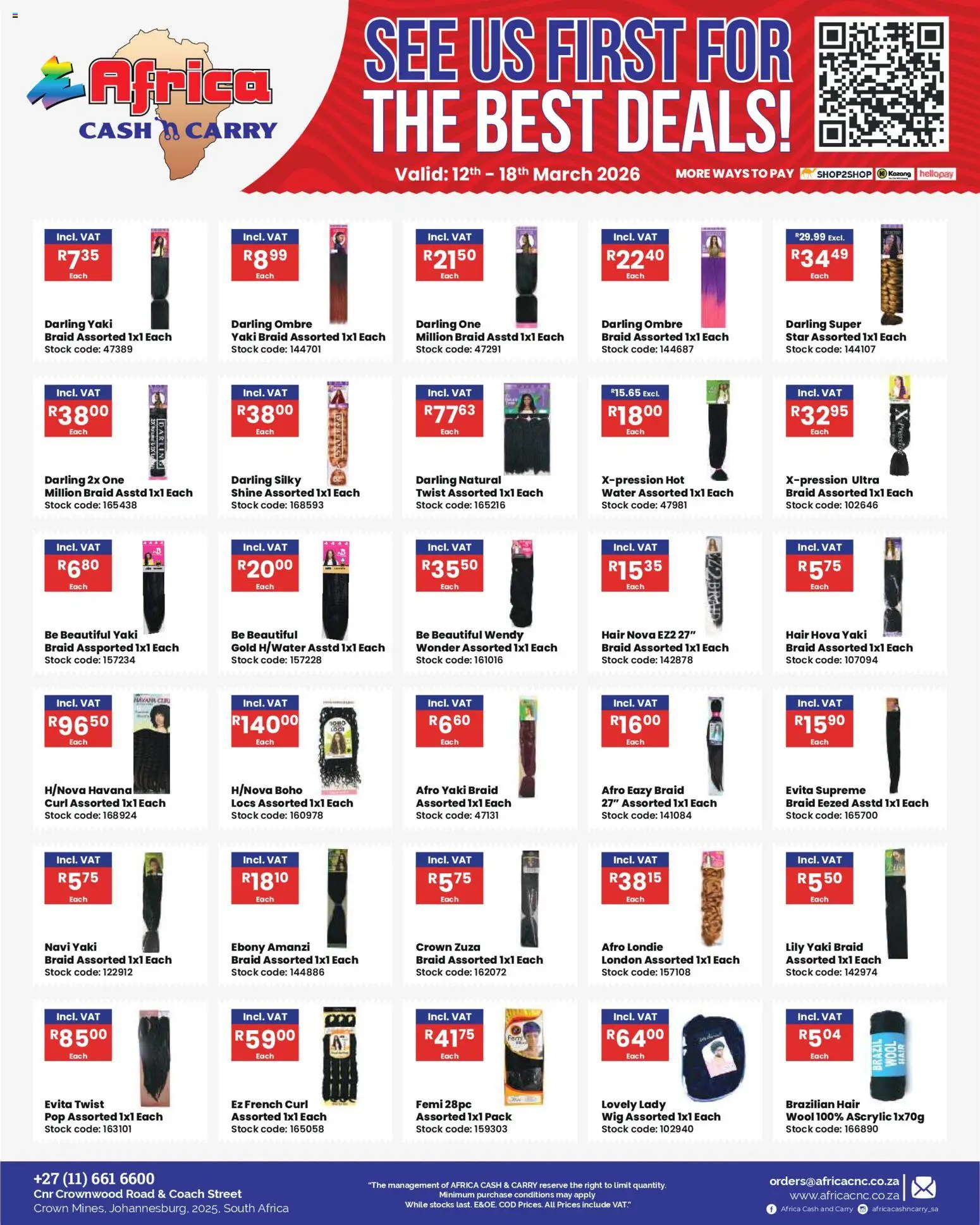 New Africa Cash & Carry catalogue – valid from 12.03.2026 | Page: 19 | Products: Press, Stock, Water