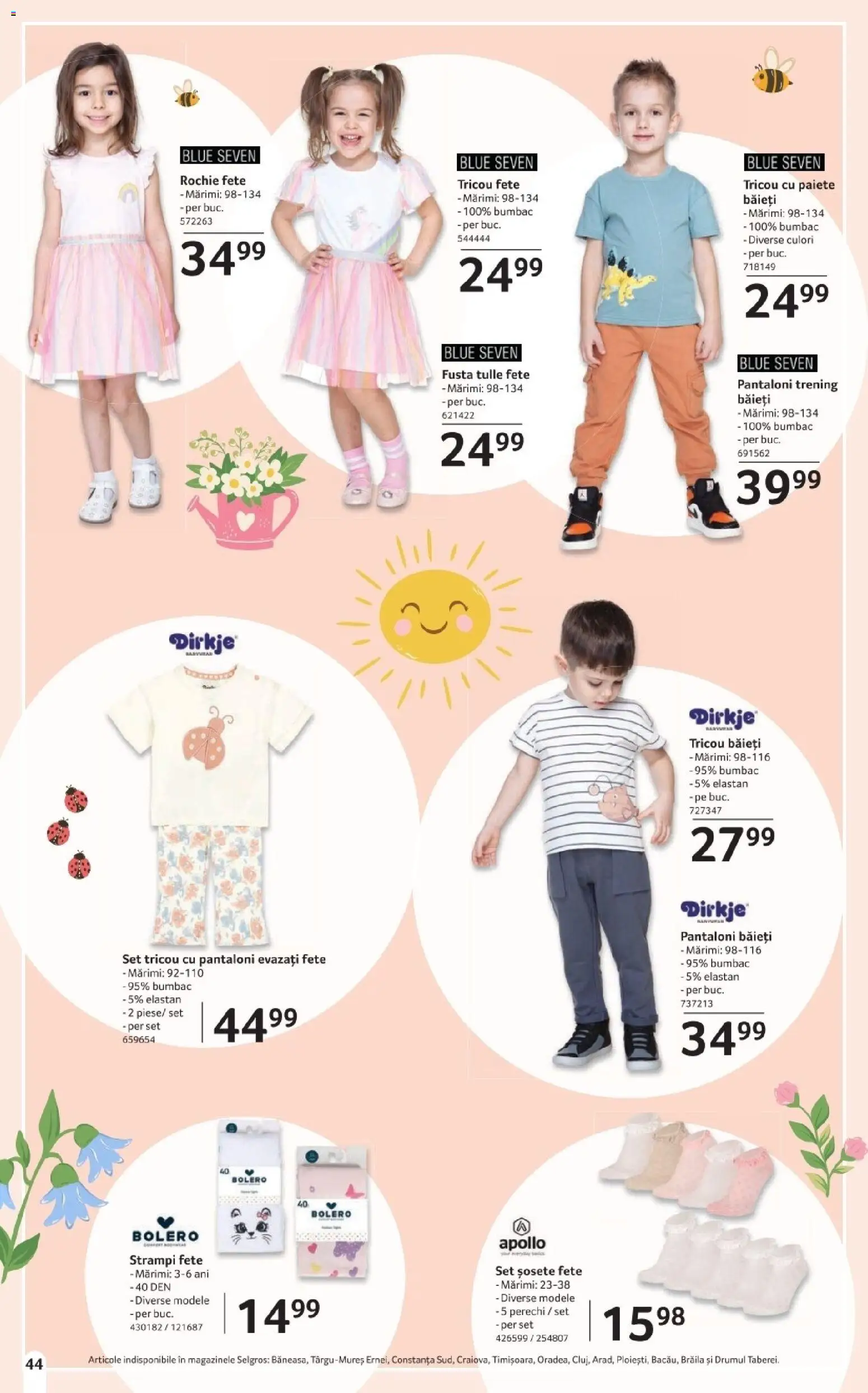 Noul catalog Selgros – valabil de la 20.03.2026 | Pagină: 44 | Produse: Trening, Tricou, Pantaloni, Șosete