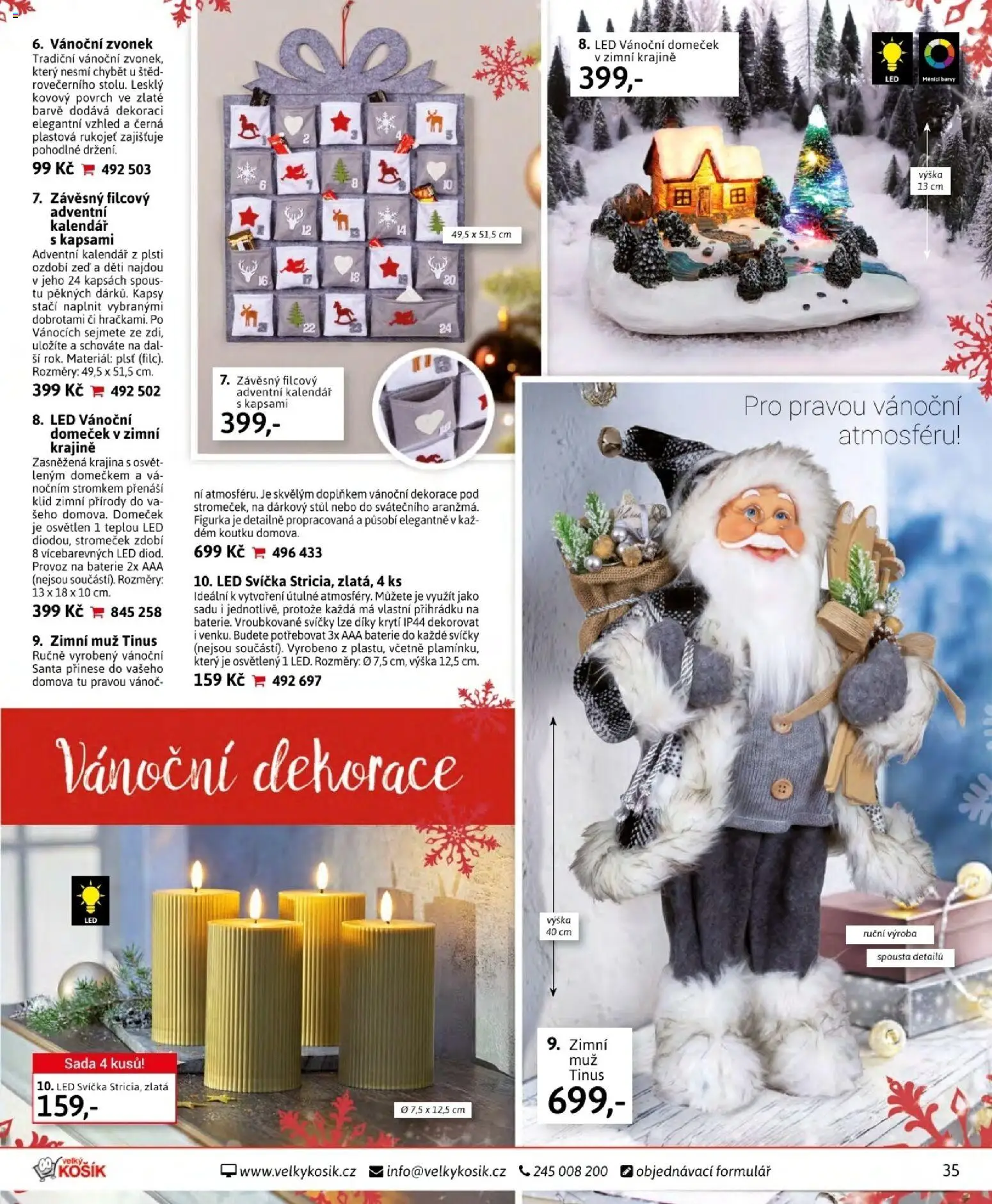 Velký Košík katalog listopad 2025 od 01.11.2025 | Strana: 35 | Produkty: Kalendář, Barvy, Vánoční dekorace, Dekorace
