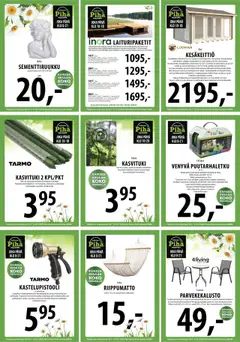  | Sivu: 25 | Tuotteet: Letku, Riippumatto, Naulat, Pöytä