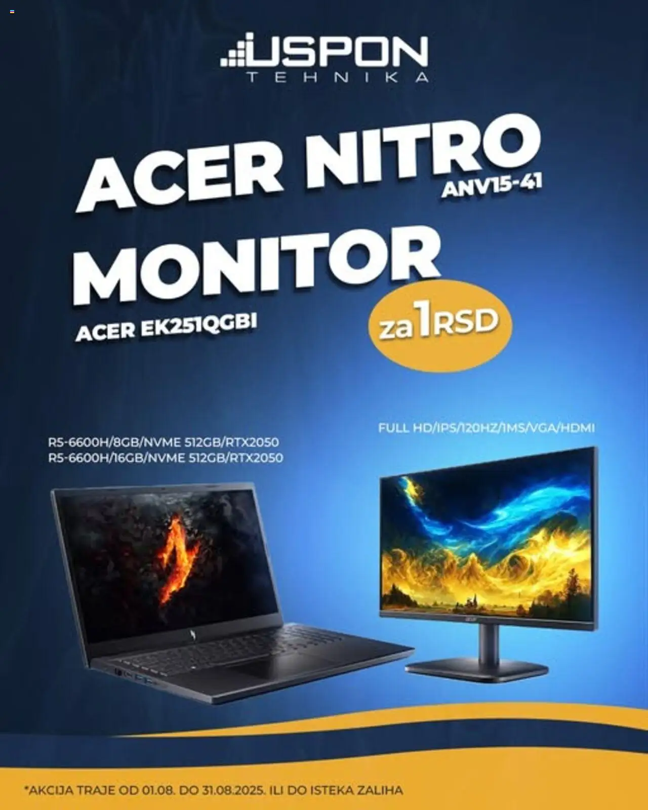 Uspon katalog - važi od 01.08.2025 | Strana: 1 | Proizvode: Monitor