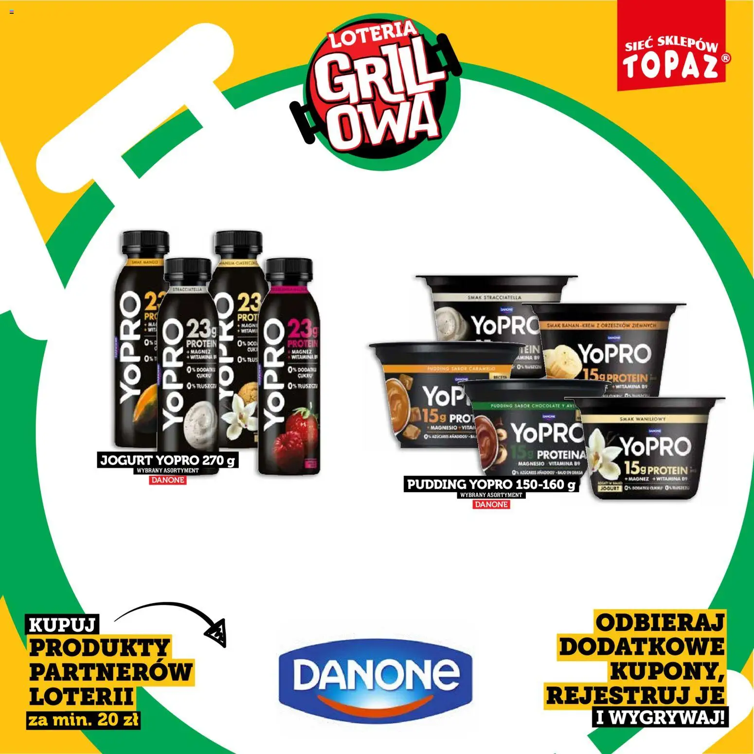 Topaz gazetka - Kupuj, Grilluj I Wygrywaj od 20.04.2026 | Strona: 13 | Produkty: Jogurt