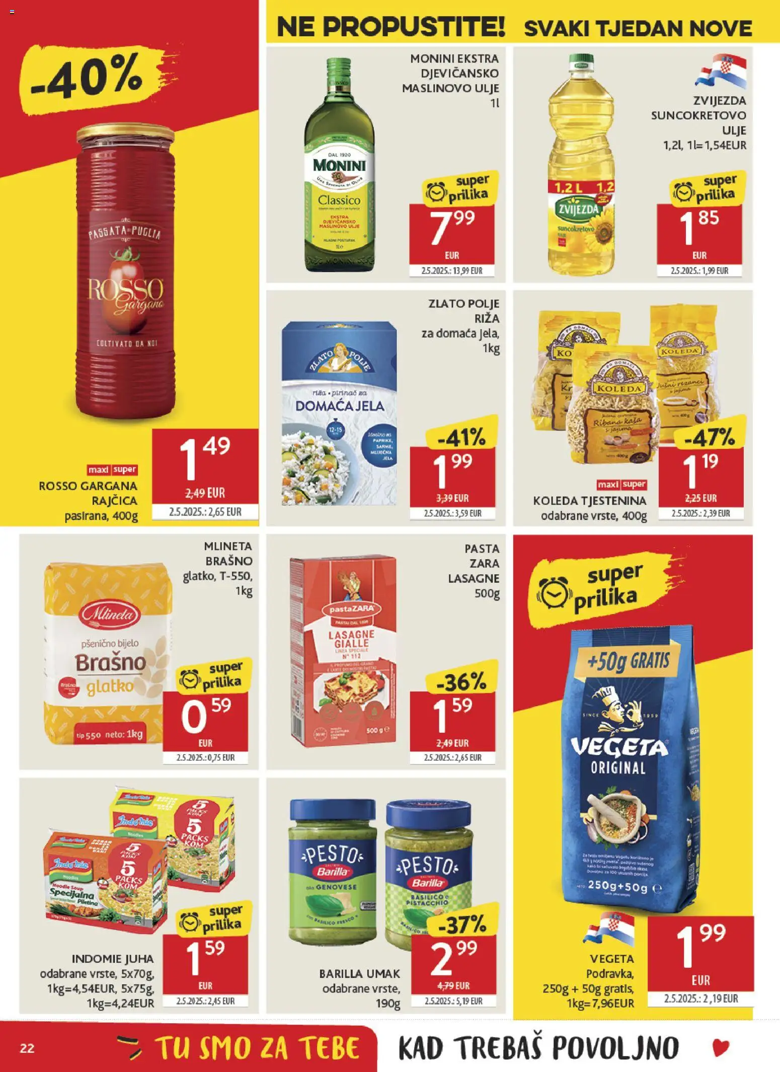 Konzum katalog | vrijedi od 21.01.2026 | Stranica: 22 | Proizvodi: Podravka, Riža, Brašno, Pasta