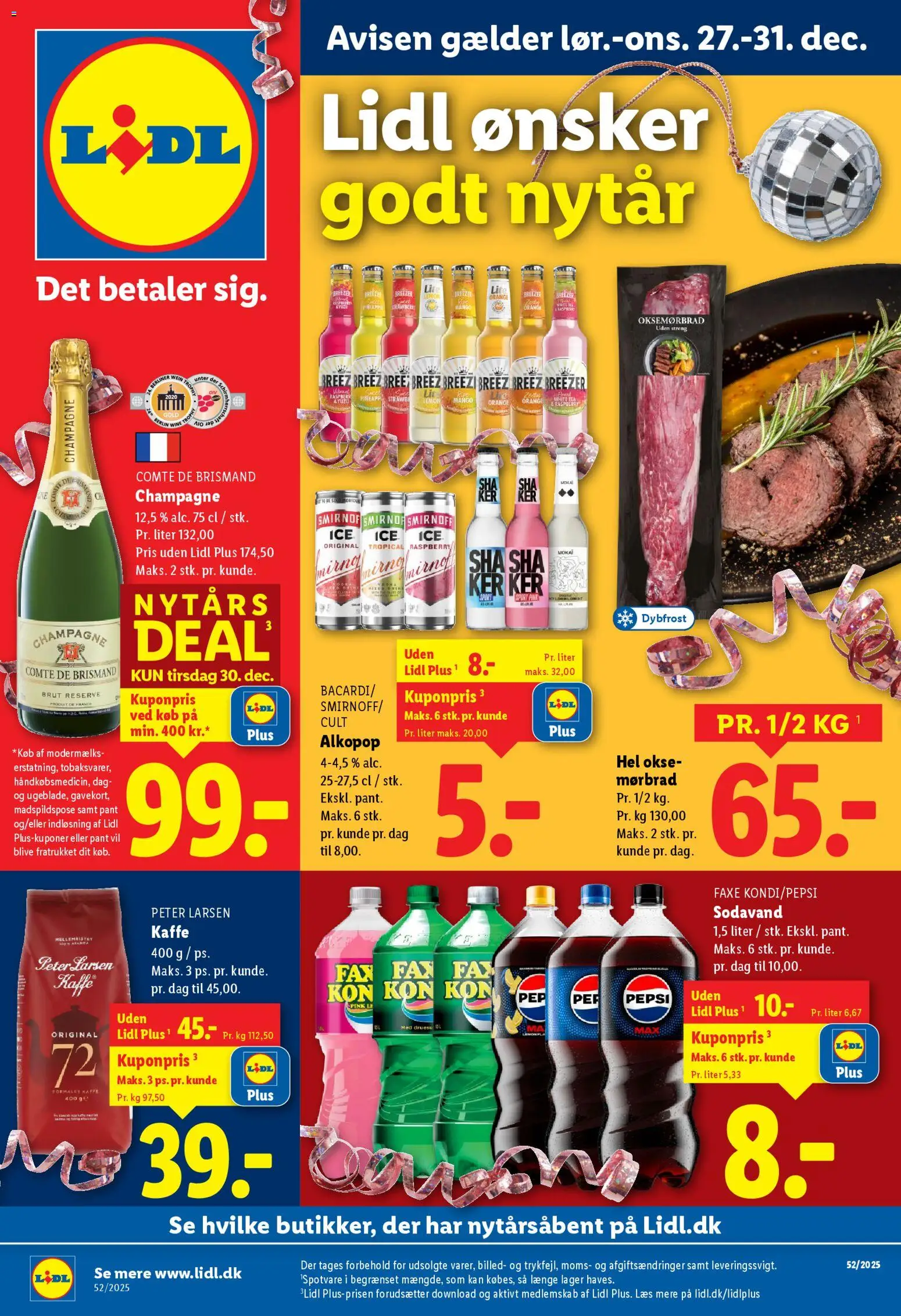 Lidl tilbudsavis – gyldig fra 27.12.2025 | Side: 1 | Produkter: Mango, Kaffe, Søm, Pepsi