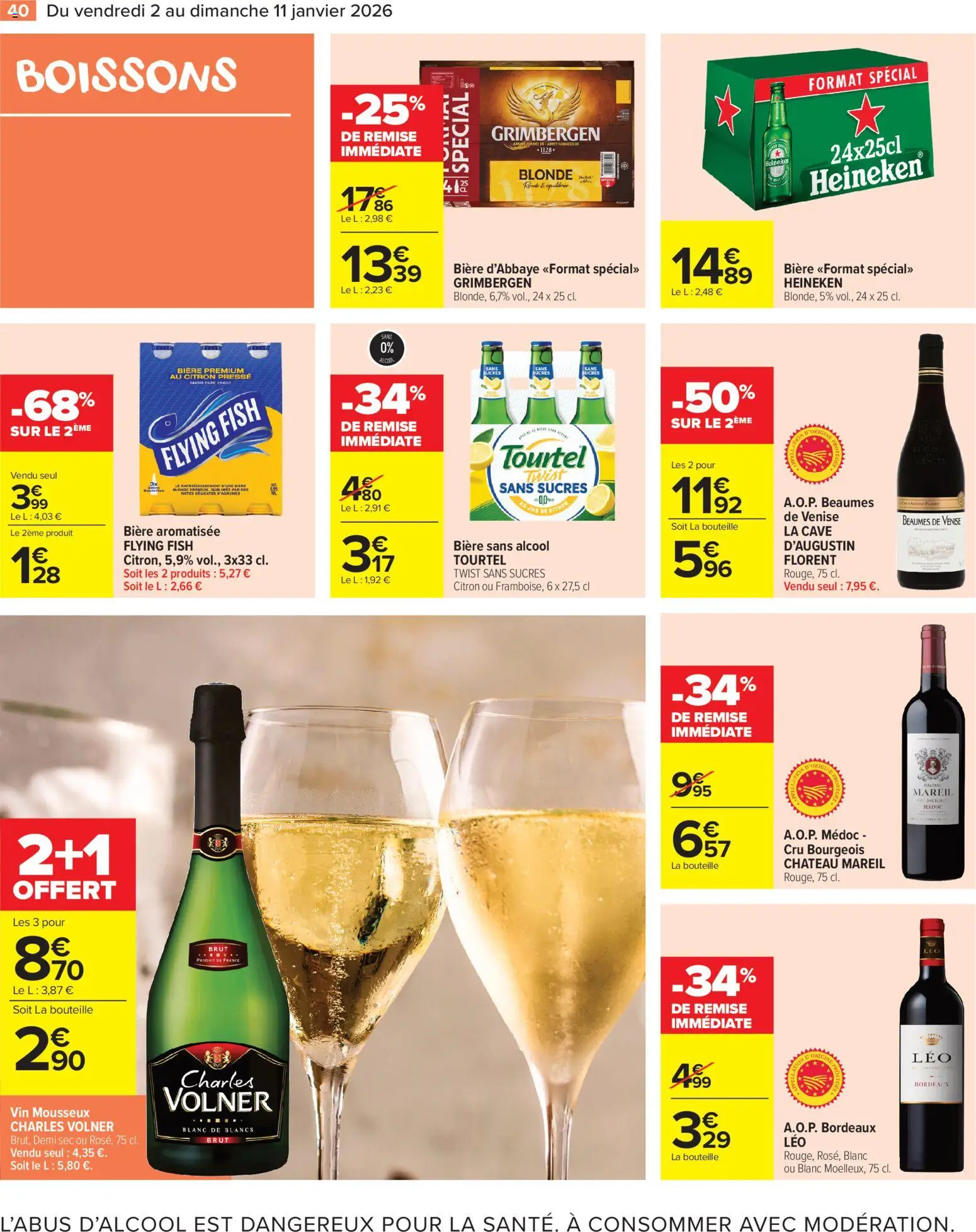 {H1} | Page: 42 | Produits: Vin mousseux, Alcool, Vin mousseux Charles Volner, Heineken