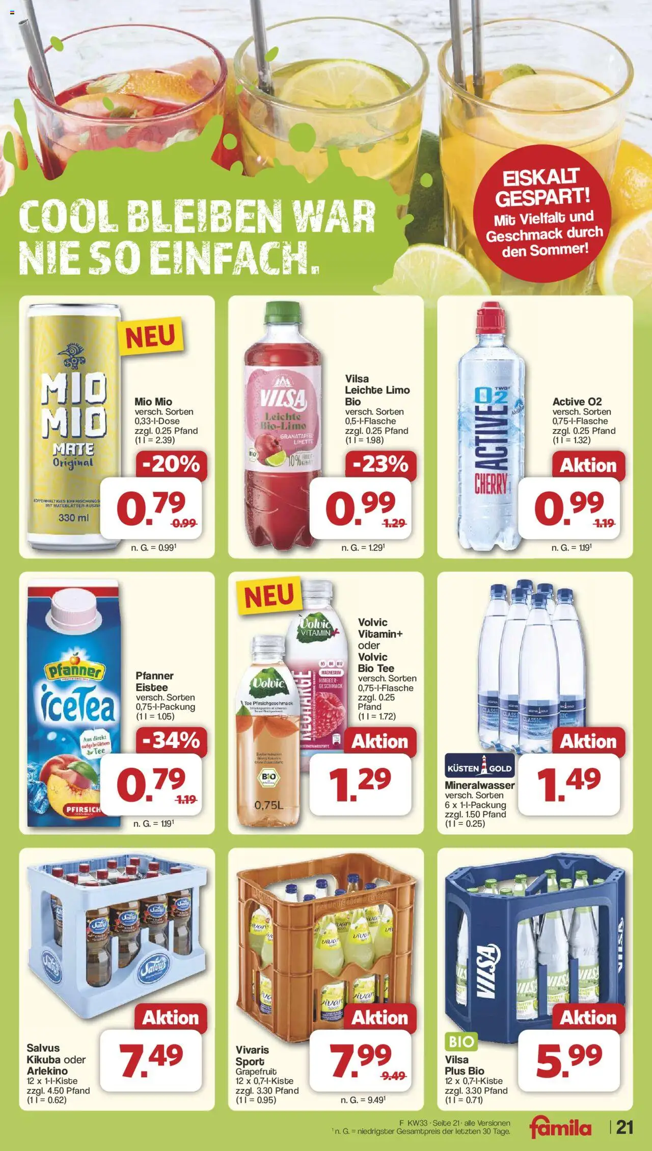 Famila Nordwest Prospekt 	 - gültig ab dem 11.08.2025 | Seite: 24 | Produkte: Granatapfel, Mineralwasser, Pfirsich, Tee