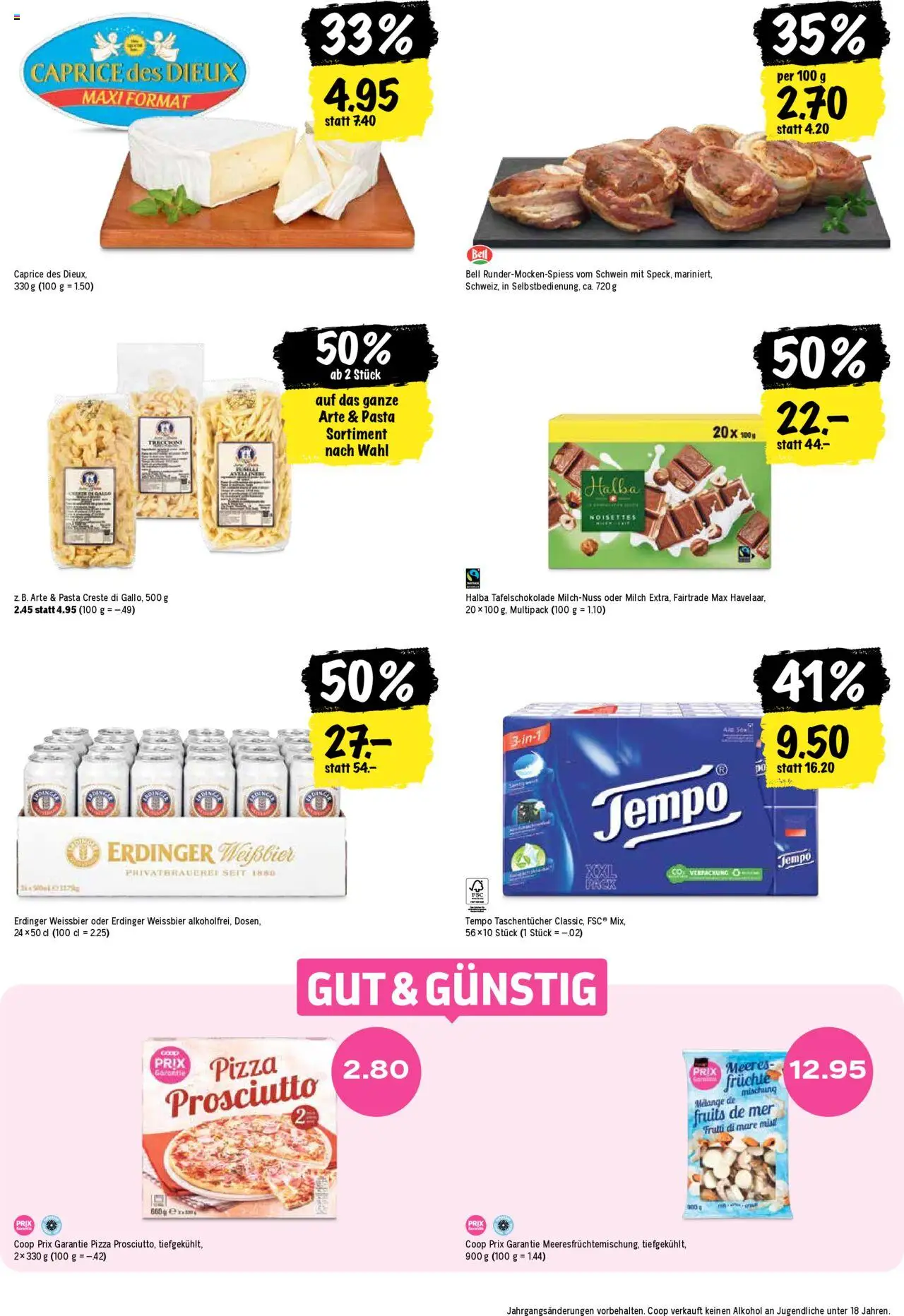 Coop Aktionen ab 21.08.2025 | Seite: 22 | Produkte: Weißbier, Milch, Pasta, Früchte