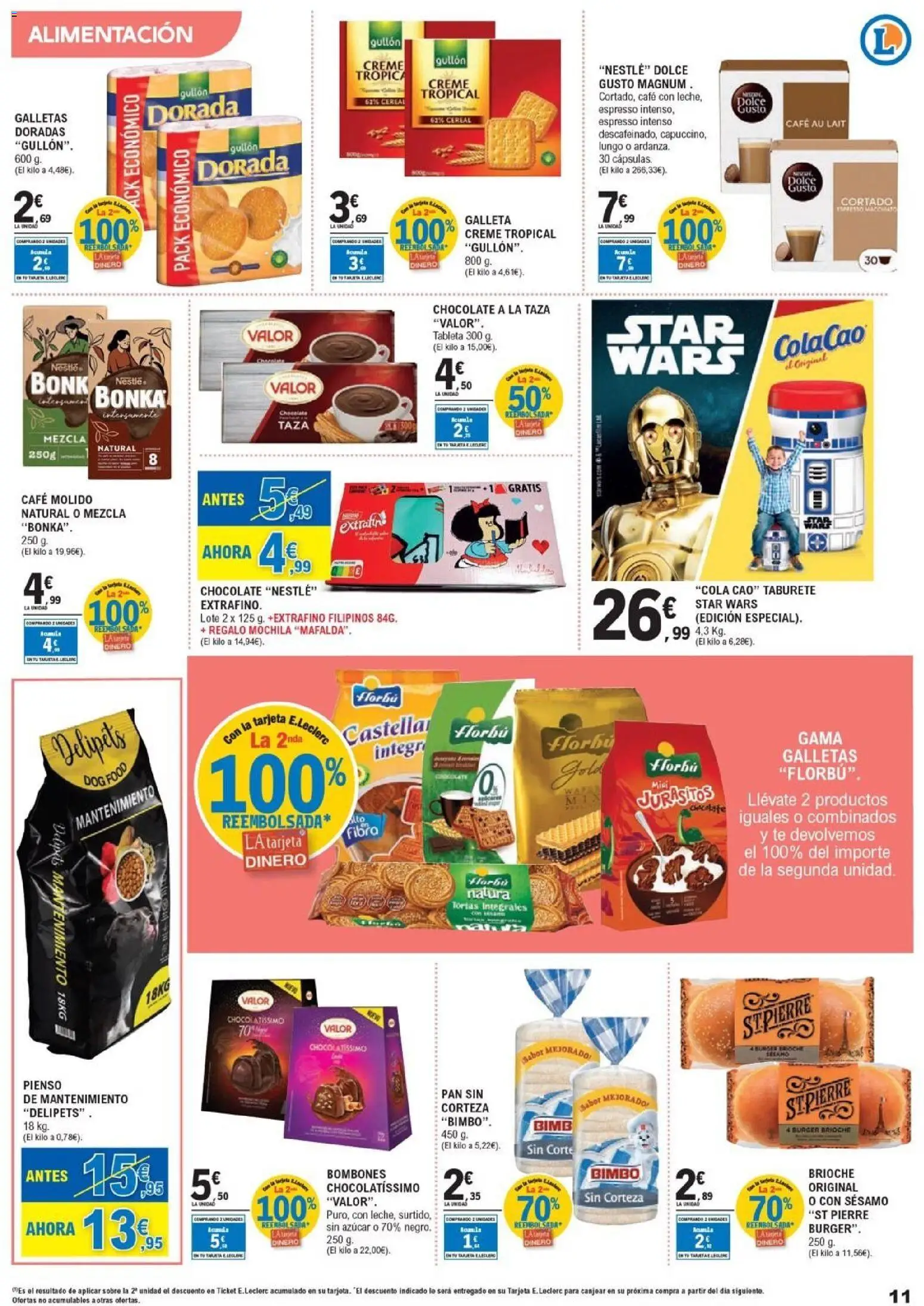 E.Leclerc folleto │ válido desde el 05.11.2025 | Página: 11 | Productos: Pan, Chocolate, Café molido, Té
