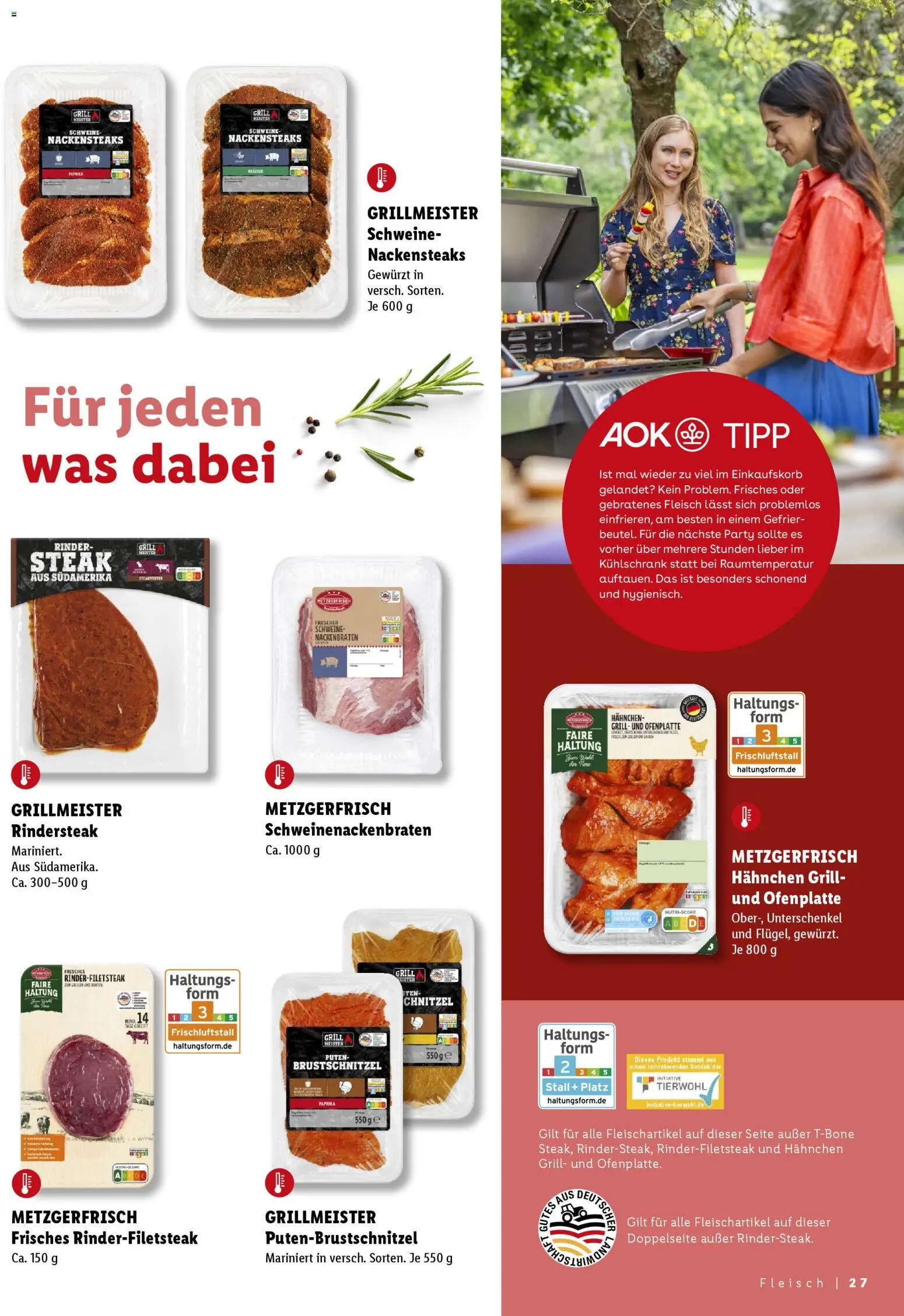 Lidl Prospekt – gültig ab 25.04.2026 | Seite: 27 | Produkte: Hahnchen, Kühlschrank, Paprika, Fleisch