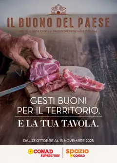Anteprima del volantino Conad Il Buono del Paese Piemonte catalogo valido a partire dal 23.10.2025