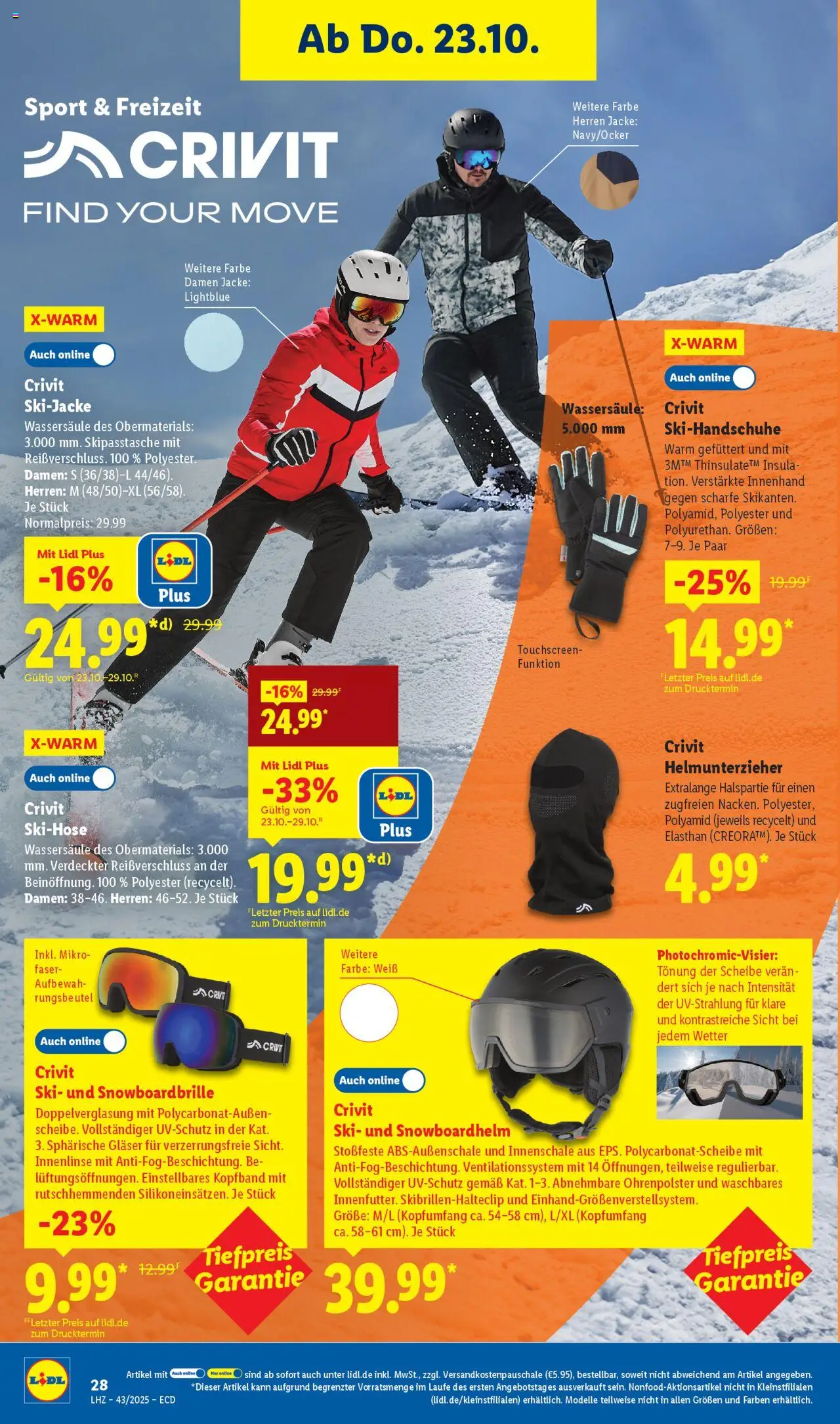 Lidl - Prospekt – gültig ab 20.10.2025 | Seite: 20 | Produkte: Ski, Jacke