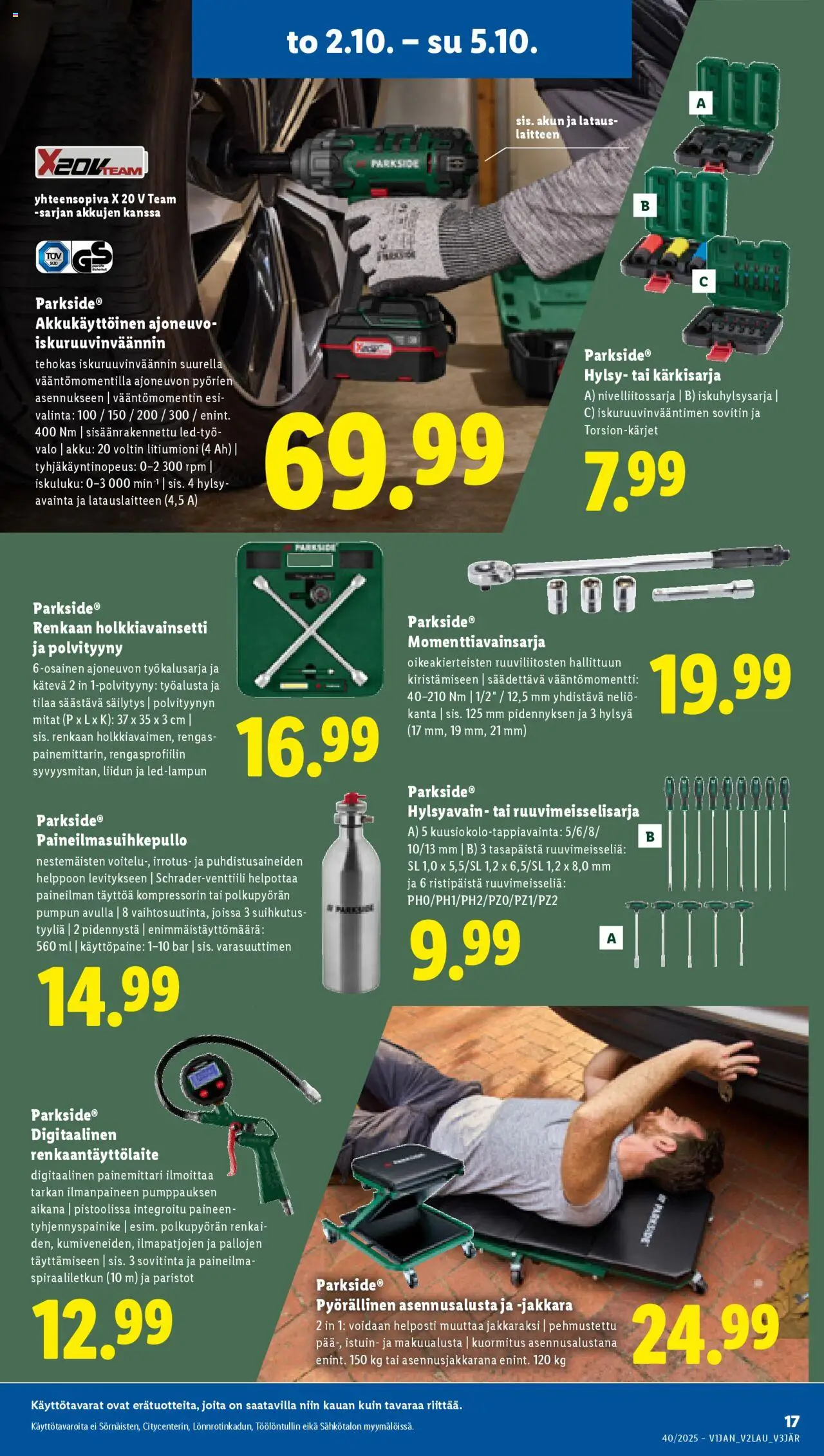Lidl tarjoukset – voimassa 02.10.2025 alkaen | Sivu: 21 | Tuotteet: Sovitin, Jakkara, Makuualusta, Paristot