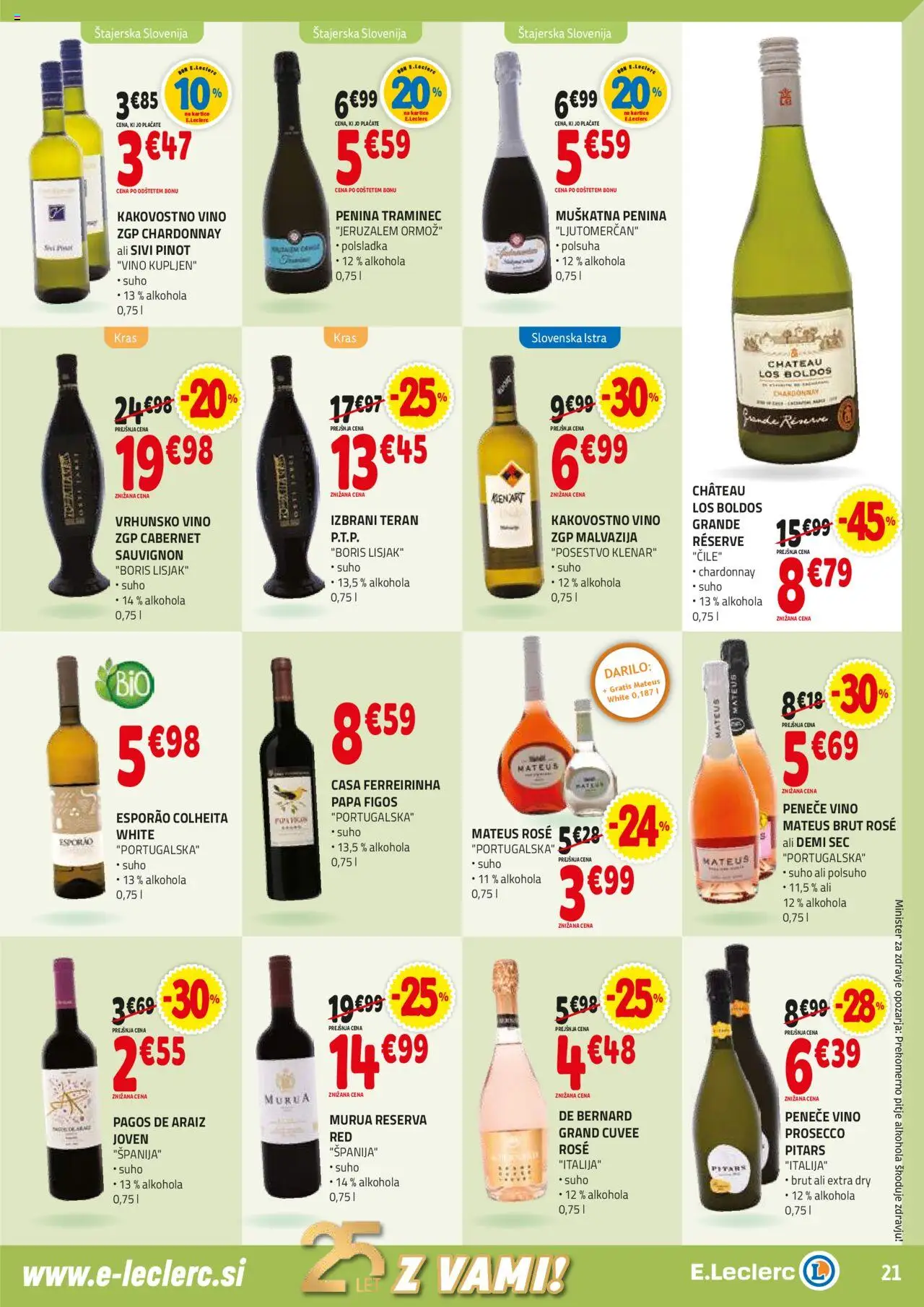 E.leclerc katalog │ velja od 02.07.2025 | Stran: 21 | Izdelki: Penina, Vino