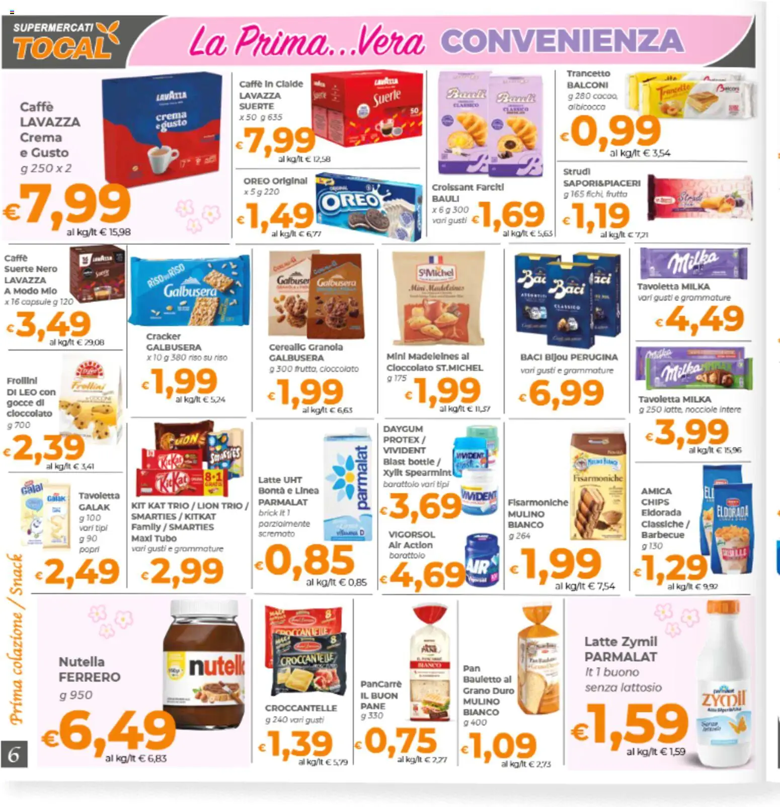 Volantino Tocal del 17.03.2026 | Pagina: 6 | Prodotti: Cioccolato, Riso, Nocciole, Frollini