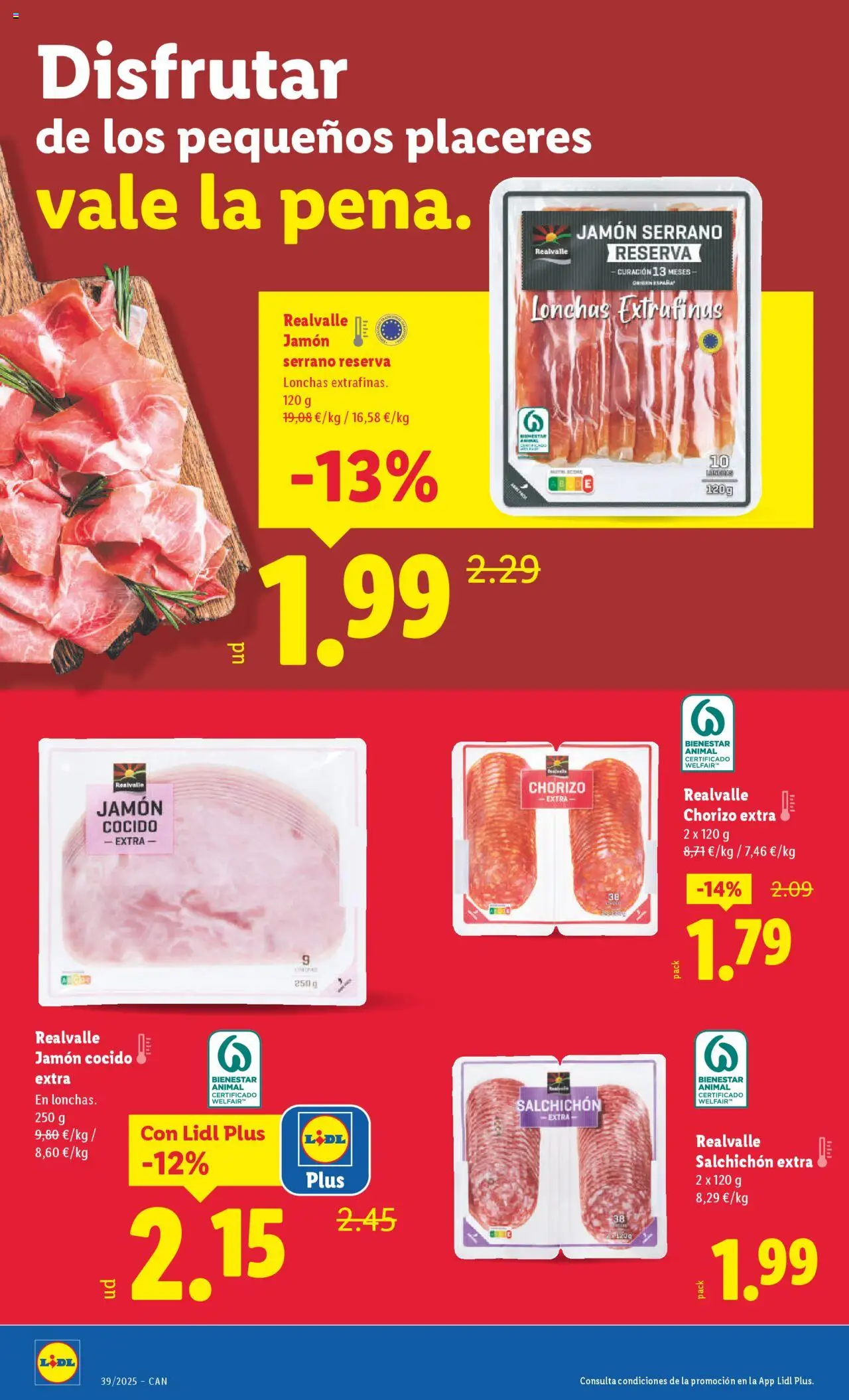 Lidl - Canarias │ válido desde el 22.09.2025 | Página: 12 | Productos: Jamón serrano, Jamón, Jamón cocido
