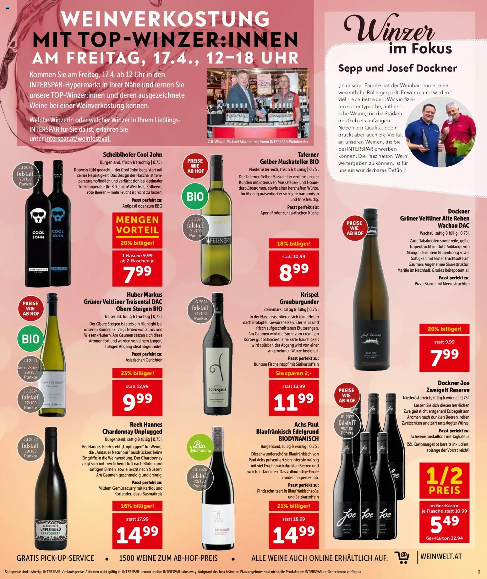 Interspar Flugblatt- Wien gültig ab 16.04.2026 | Seite: 4 | Produkte: Uhr, Duft, Pizza