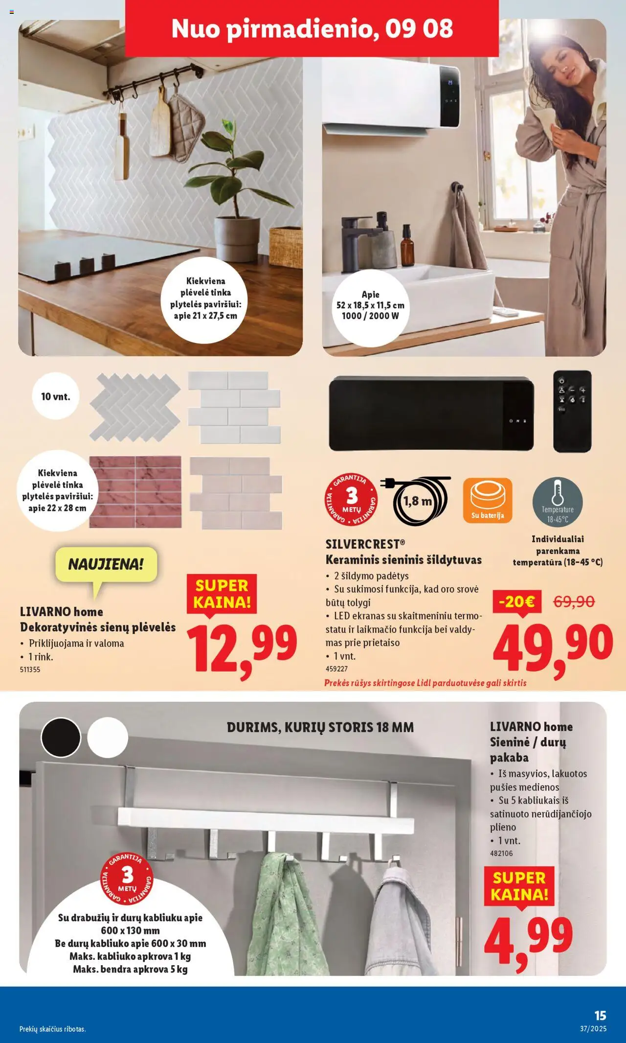 LIDL akcijos nuo 08.09.2025 | Puslapis: 15 | Prekių: Baterija, Pakaba