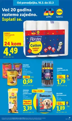 BELLOSAN Suha hrana za pse, 2 kg, 1 kg = 0.95, S govedinom - Pregled kataloga iz trgovine Lidl, vrijedi od 16.03.2026 | Stranica: 19