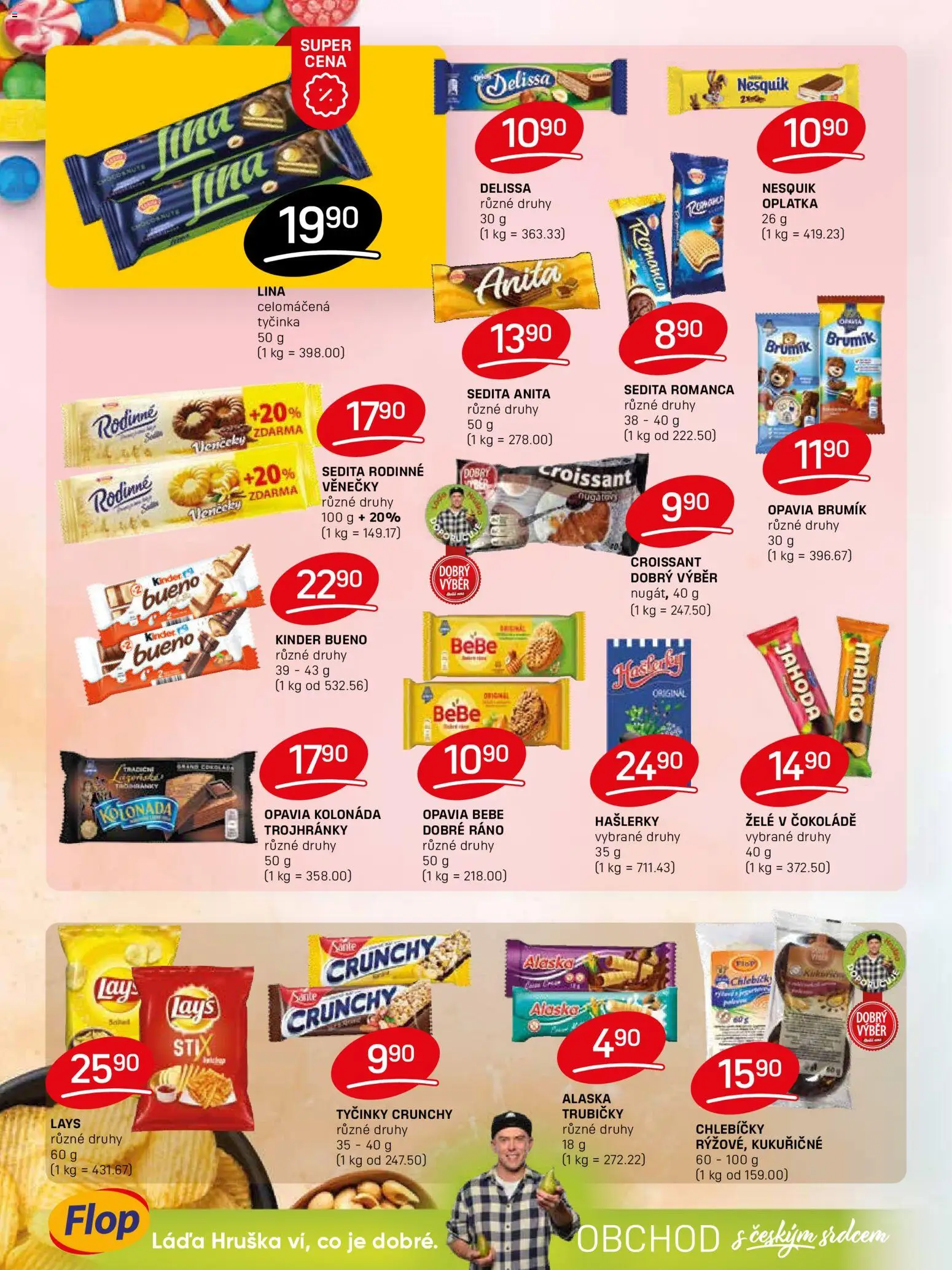 Flop leták od 02.01.2026 | Strana: 8 | Produkty: Tyčinky, Croissant, Lina, Kinder