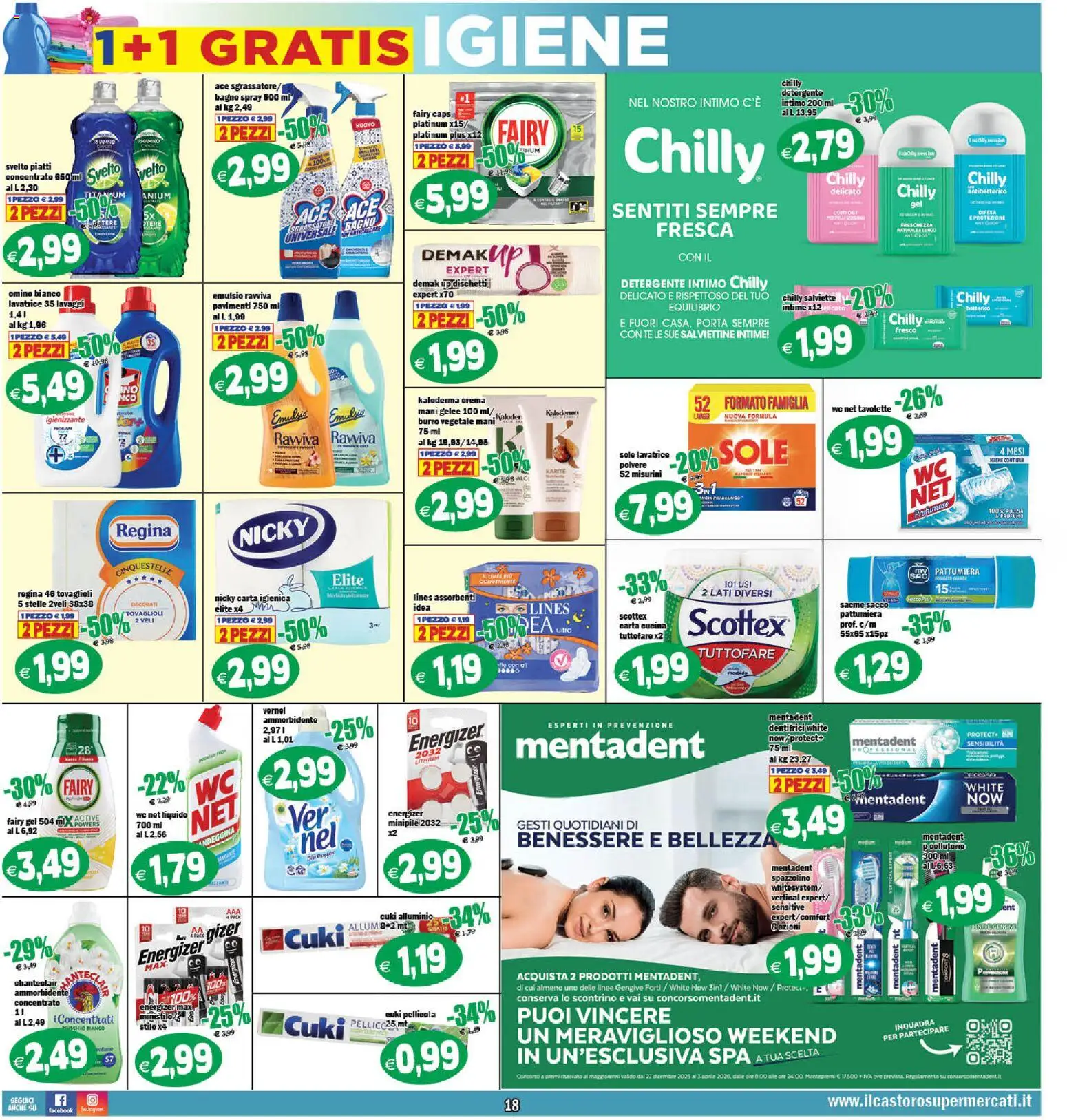 Volantino Il Castoro del 13.02.2026 | Pagina: 18 | Prodotti: Carta igienica, Detergente, Tè, Sgrassatore