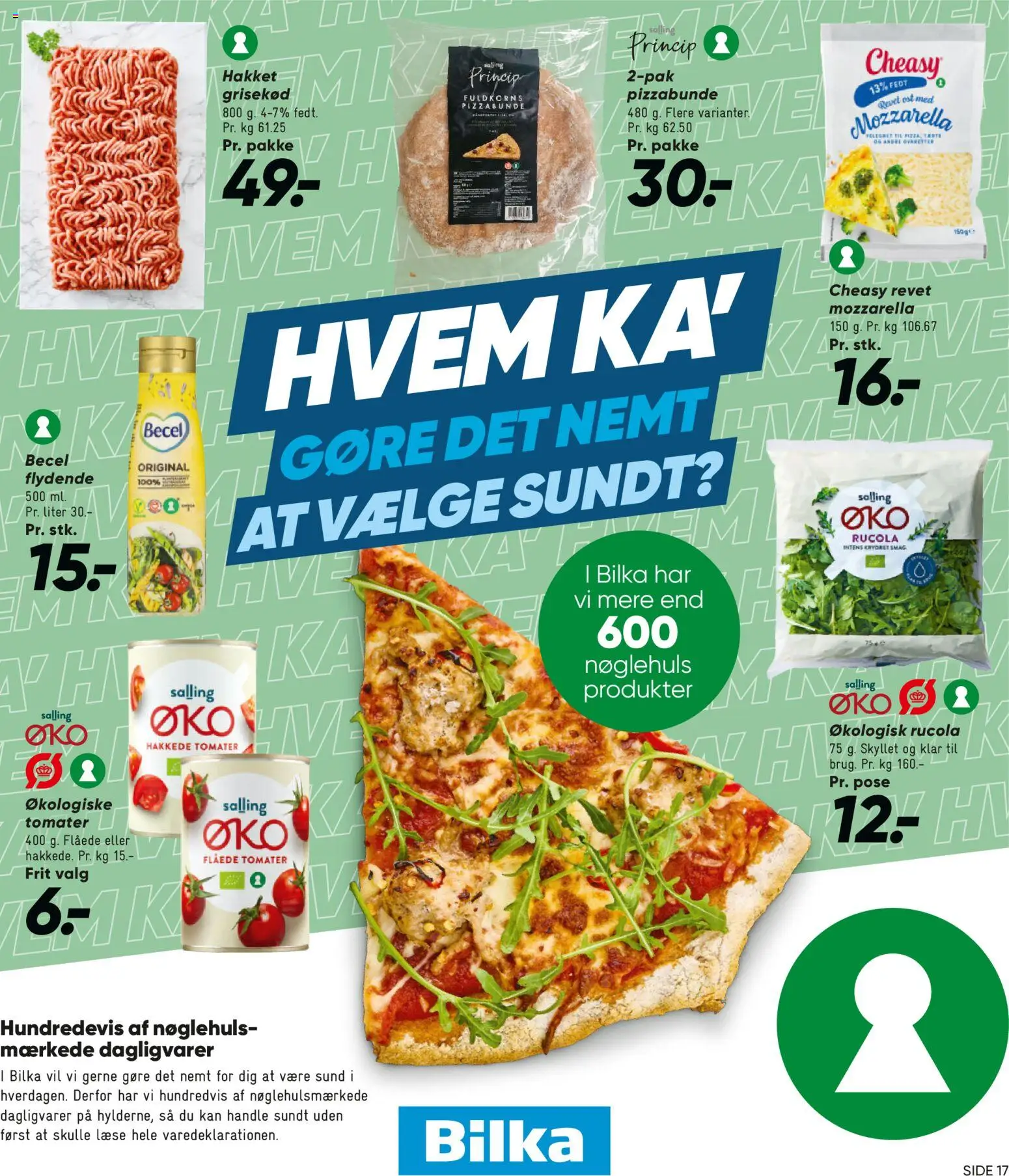 Bilka tilbudsavis – gyldig fra 17.04.2026 | Side: 20 | Produkter: Ost, Hakkede tomater, Mozzarella, Flåede Tomater