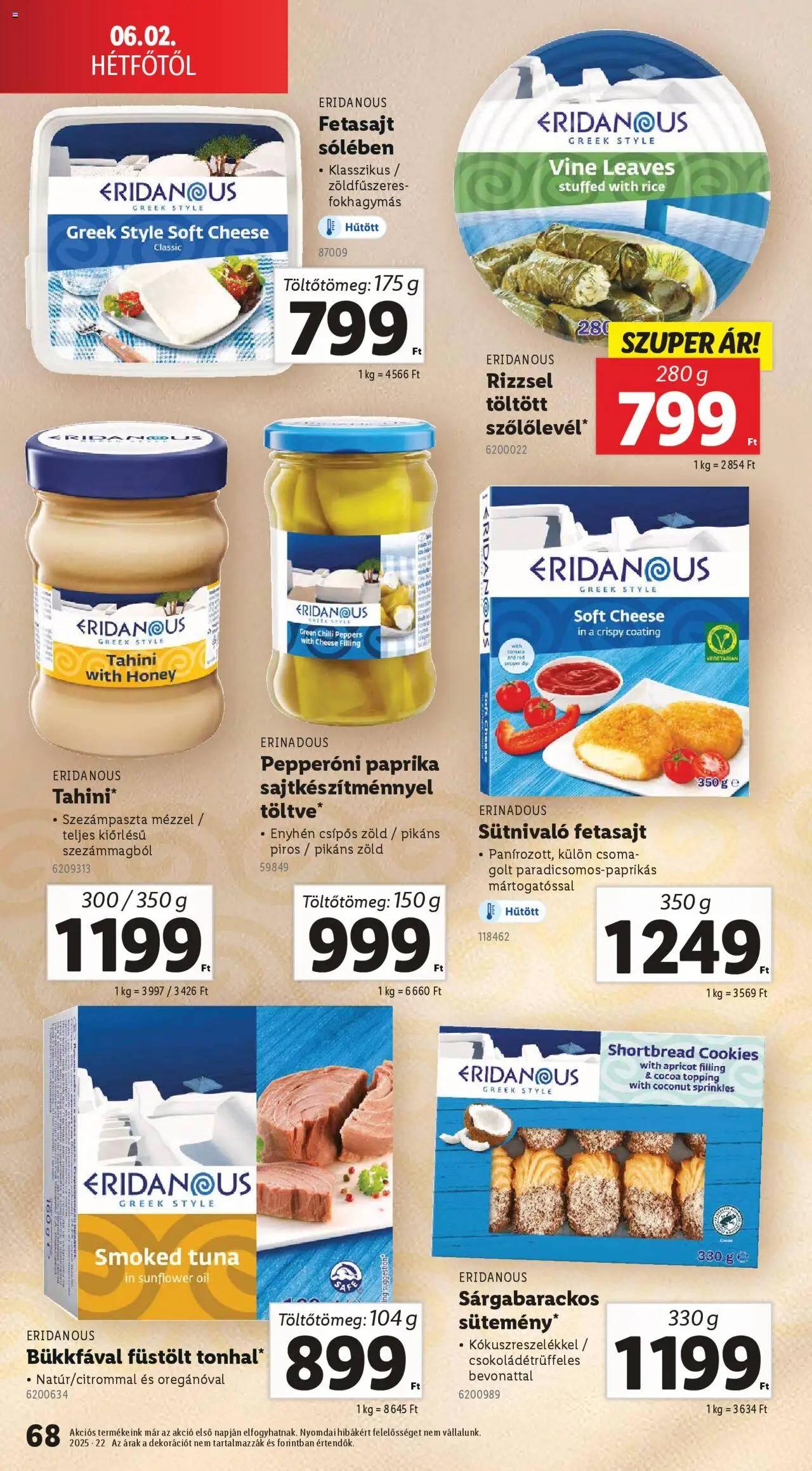 Lidl akciós ujság - amely érvényes a következő dátumtól: 29.05.2025 | Oldal: 68 | Termékek: Tahini, Ing