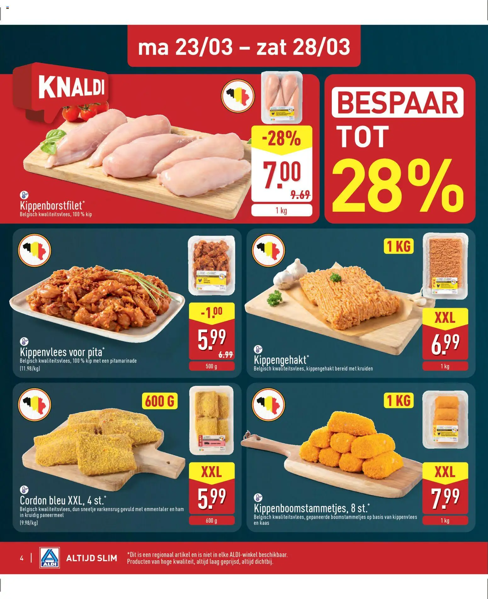 {H1} | Pagina: 4 | Producten: Kippenvlees, Kippengehakt, Kip, Kaas