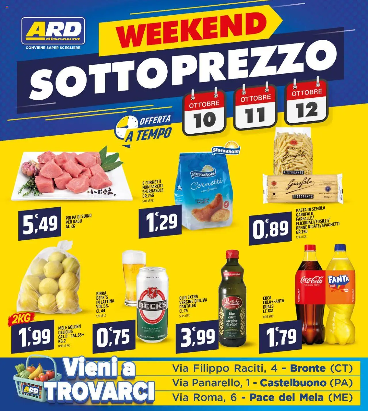Volantino ARD Discount del 02.10.2025 | Pagina: 20 | Prodotti: Mele, Suino, Pasta, Ragú