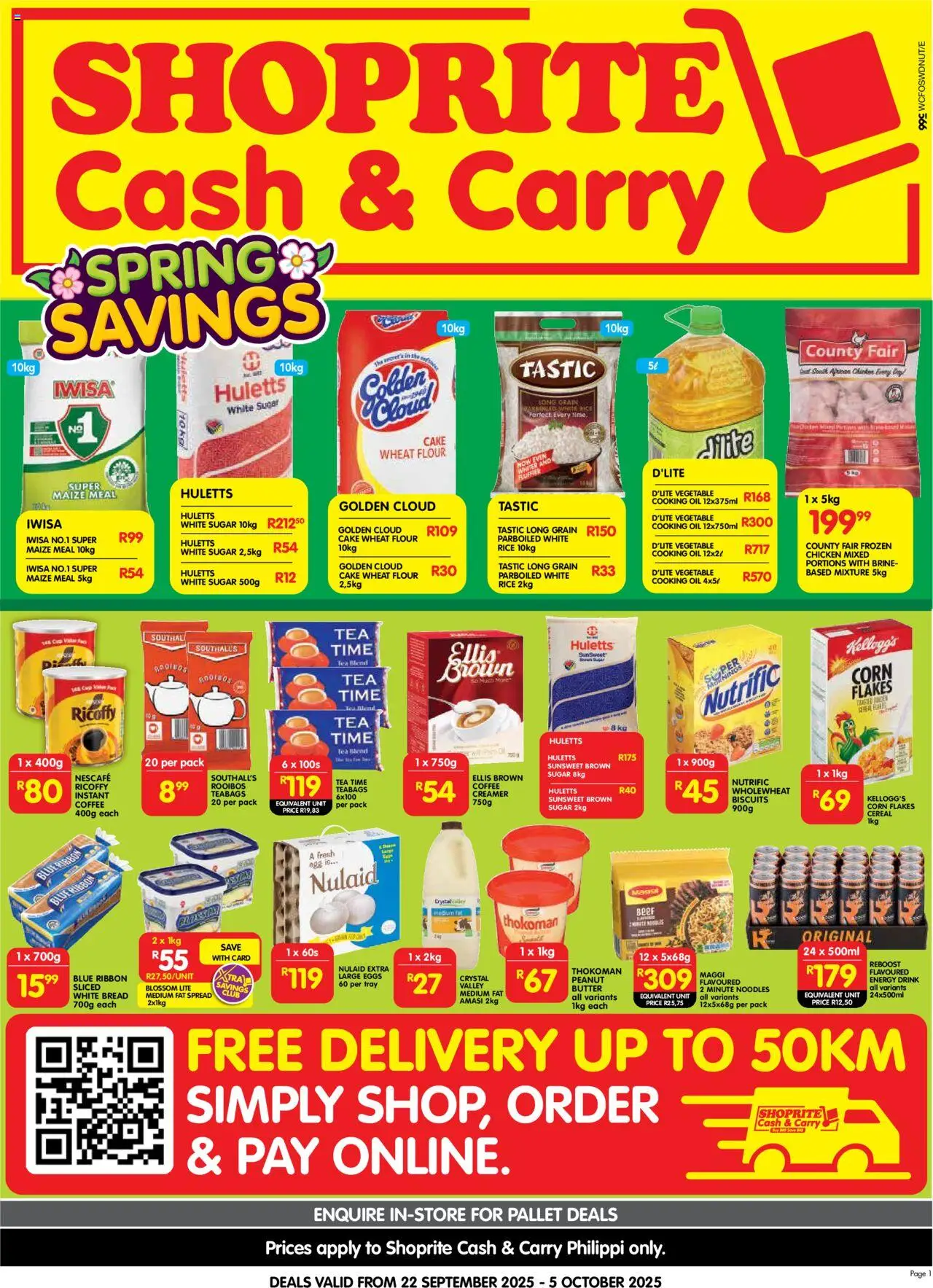 New Shoprite catalogue – valid from 22.09.2025 | Page: 1 | Products: Eggs, Creamer, Coffee, Chicken
