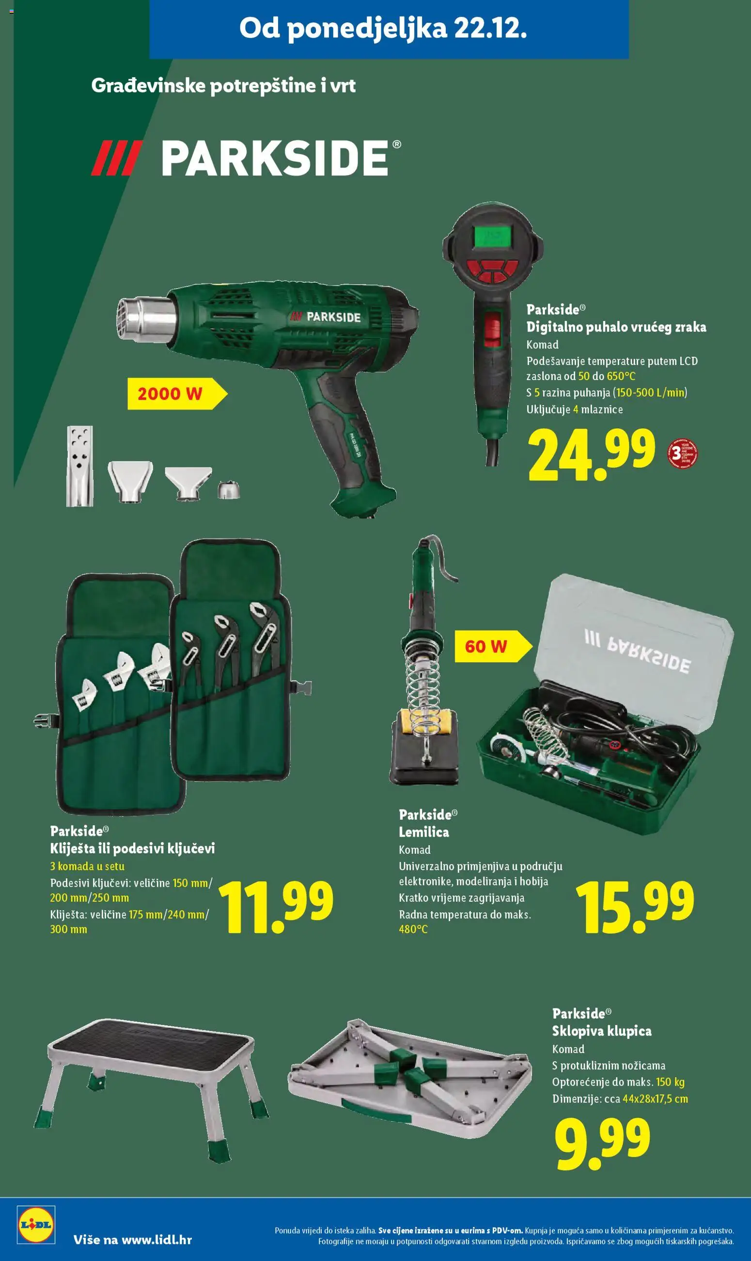 Lidl katalog | vrijedi od 15.12.2025 | Stranica: 100 | Proizvodi: Kliješta, Parkside