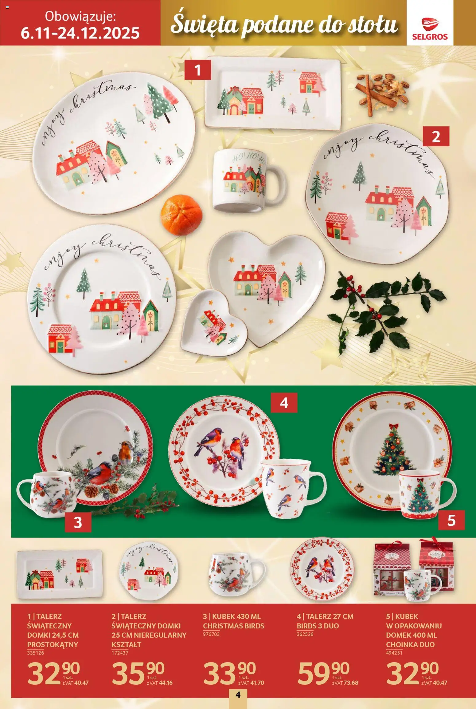 Selgros cash&carry Gazetka - Boże Narodzenie od 06.11.2025 | Strona: 4 | Produkty: Choinka