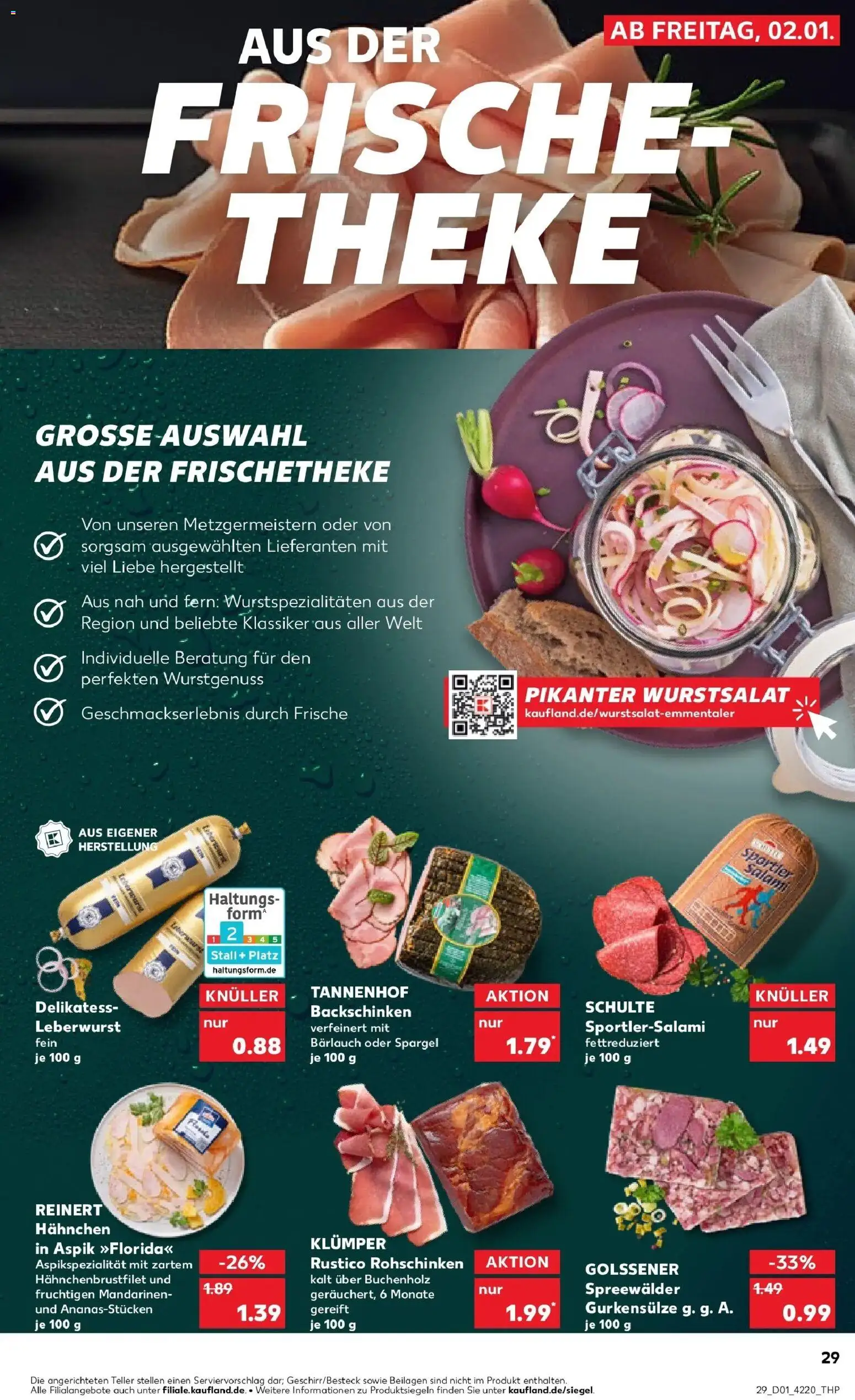 Kaufland prospekt Köln	 – gültig ab 05.01.2026 | Seite: 29 | Produkte: Theke, Mandarinen, Spargel, Salami