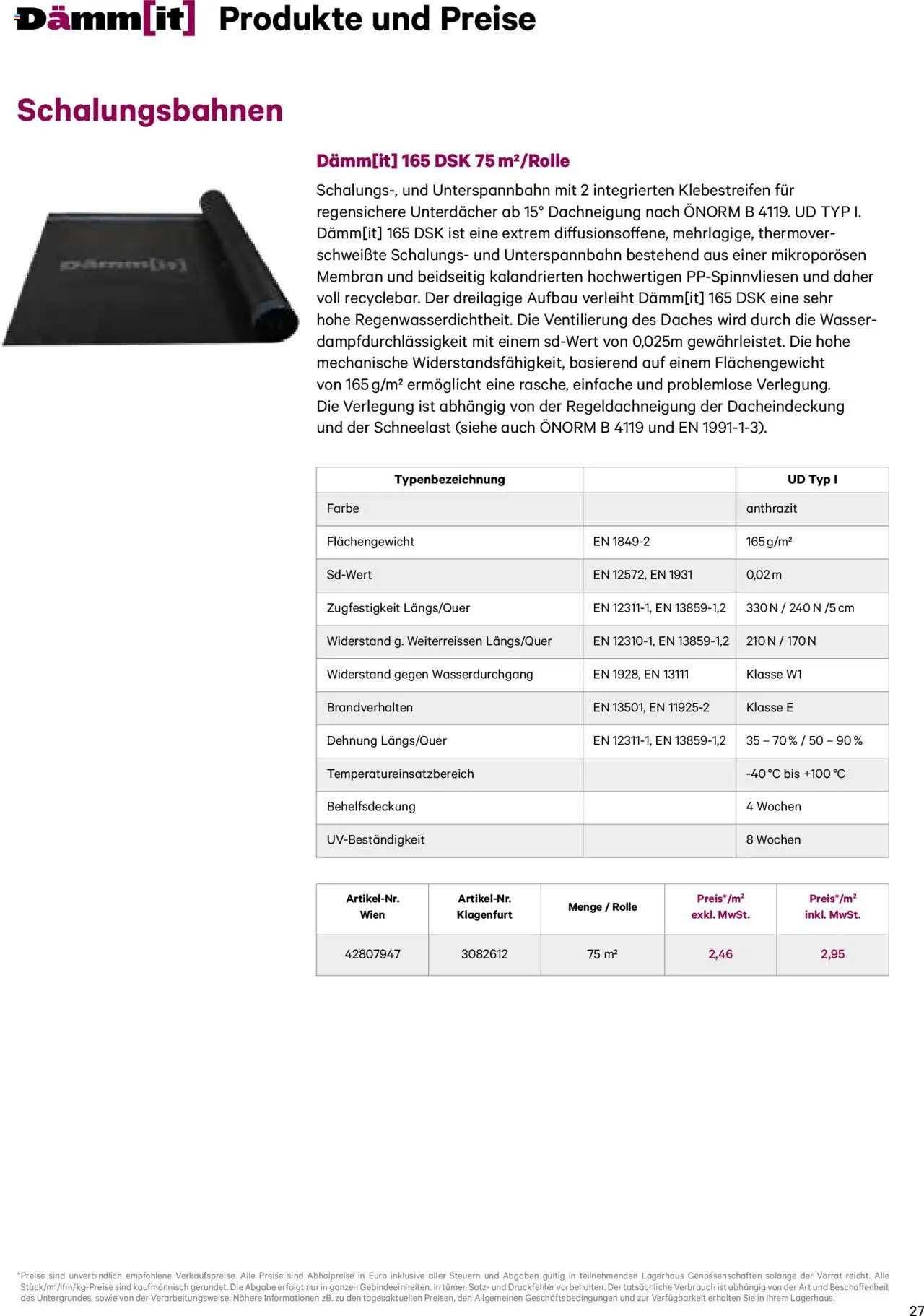 Lagerhaus Dämm[it] Katalog 2025 gültig ab 08.01.2025 | Seite: 27 | Produkte: Wasser