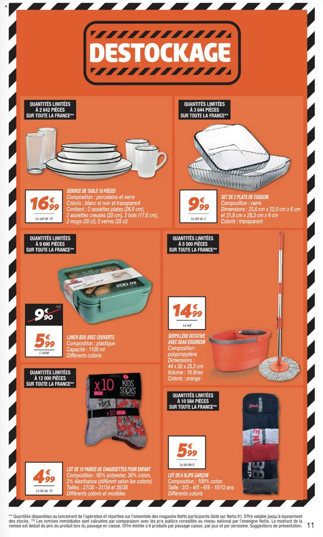  | Page: 11 | Produits: Orange, Coton, Table, Slips