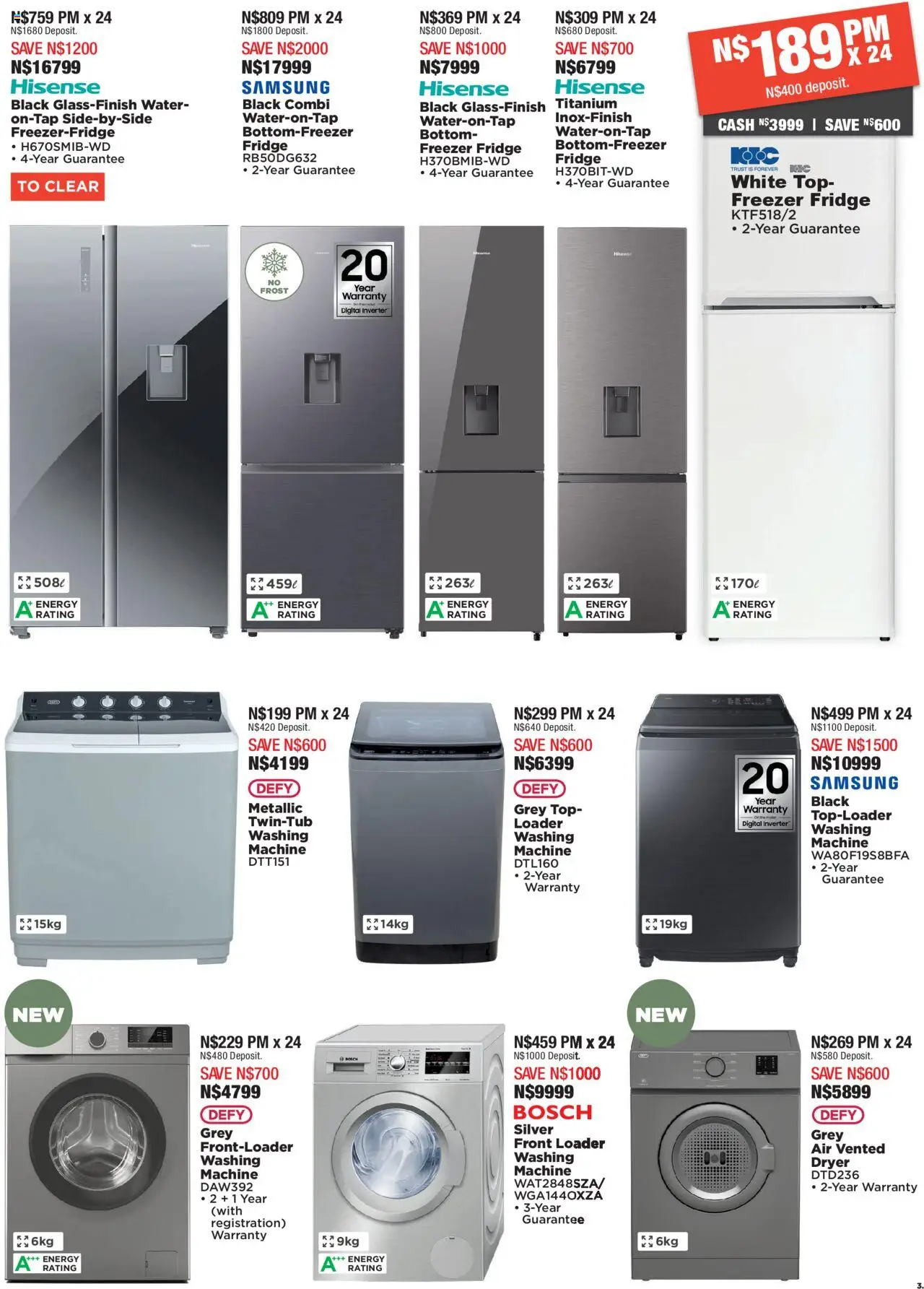 New House and Home catalogue – valid from 22.09.2025 | Page: 3 | Products: Freezer, Washing machine, Wine, Water