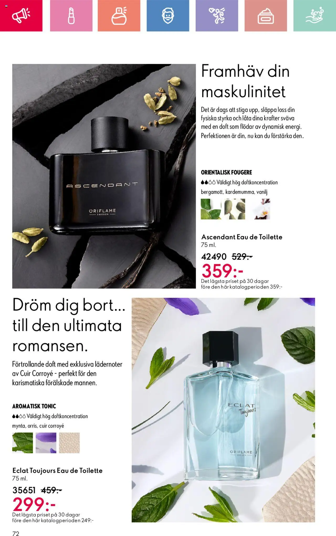 Oriflame reklamblad aktuell från 01.06.2025 | Sida: 72 | Produkter: Doft, Eau de toilette
