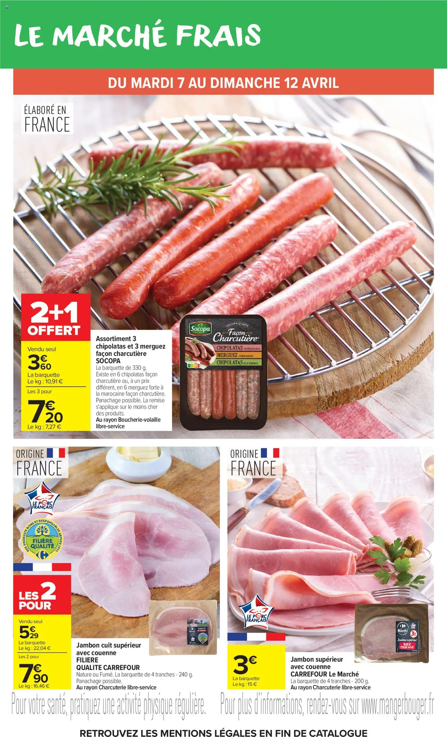 {H1} | Page: 8 | Produits: Merguez Veritables, Merguez, Jambon, Porc