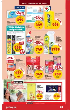 PENNY akciós ujság - amely érvényes a következő dátumtól: 07.08.2025 | Oldal: 22 | Termékek: Kutyaeledel, Vízkőoldó, Törlőkendő, Sampon