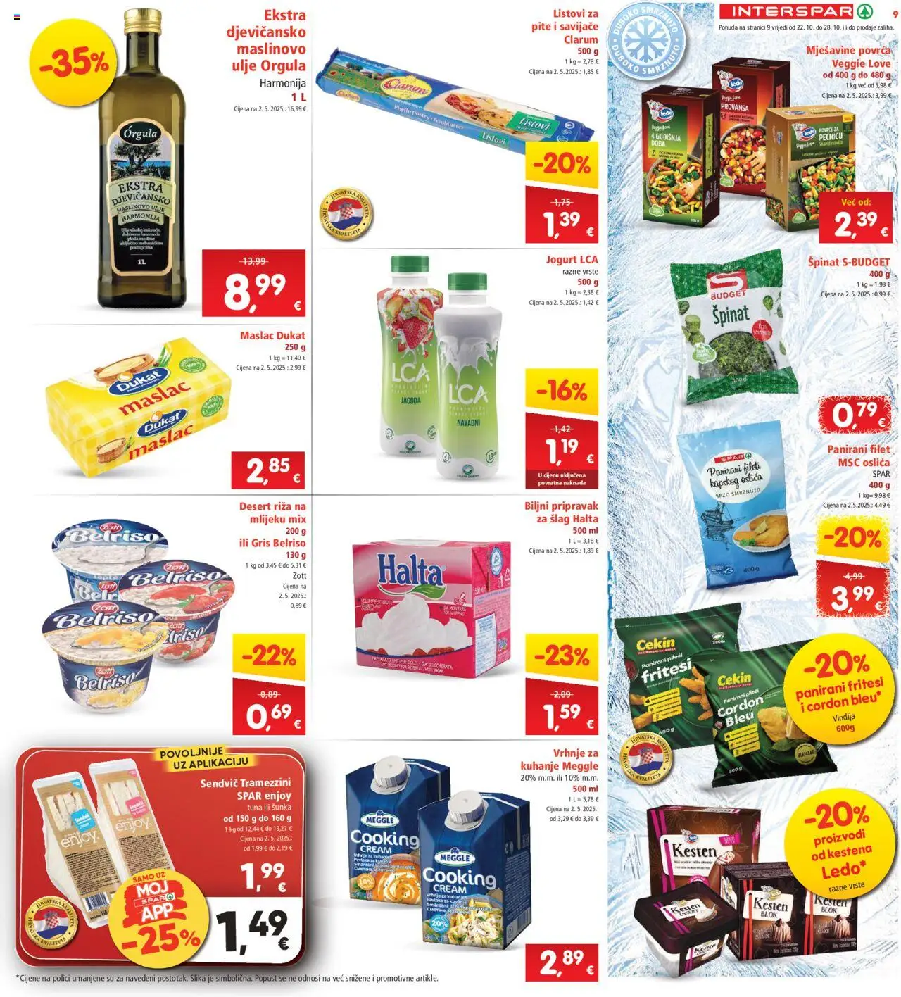 Interspar katalog | vrijedi od 22.10.2025 | Stranica: 11 | Proizvodi: Špinat, Kesten, Šunka, Maslinovo ulje