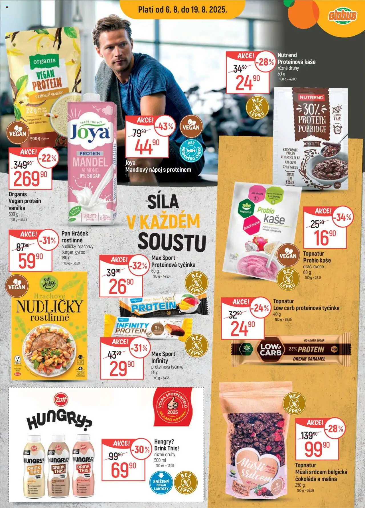 Globus leták - Ostrava od 06.08.2025 | Strana: 14 | Produkty: Vegan, Kaše, Müsli, Proteinová kaše