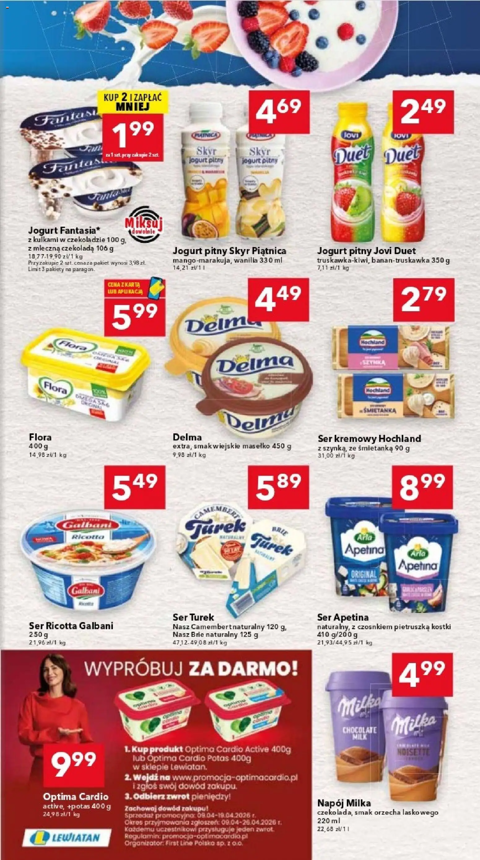 Lewiatan gazetka - Katowice od 09.04.2026 | Strona: 3 | Produkty: Pietruszka, Jogurt pitny, Camembert, Czekolada