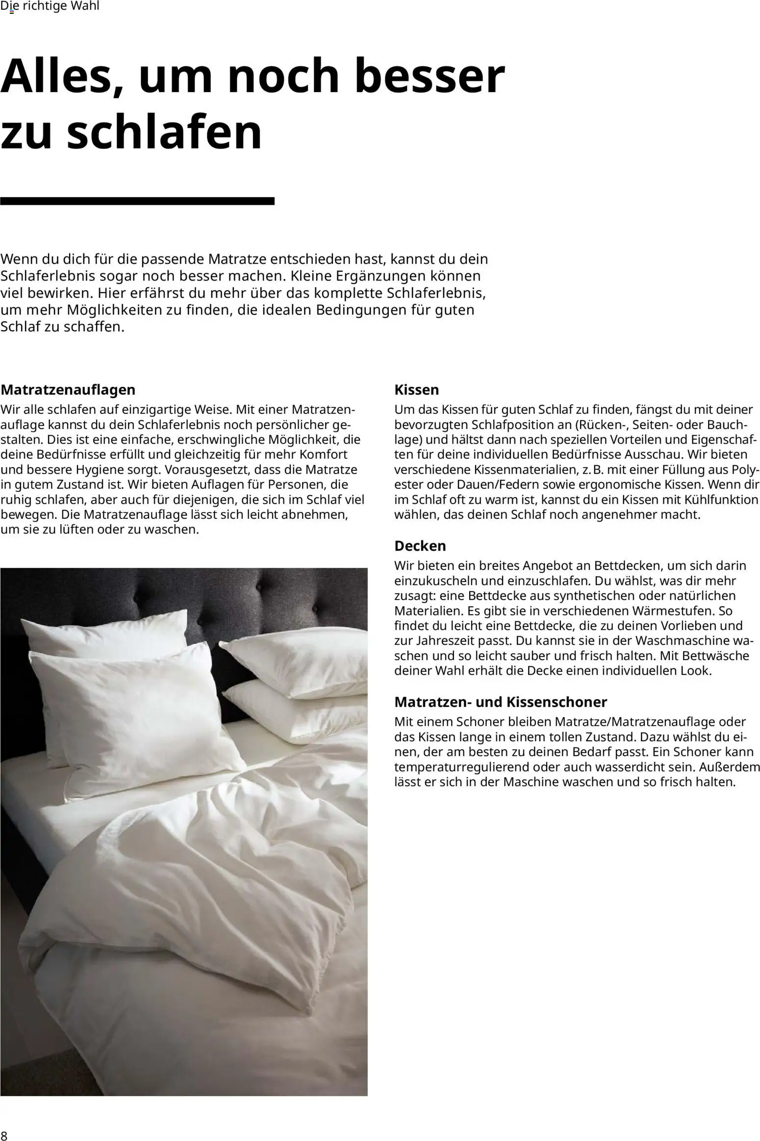 Ikea Prospekt  Schlafkomfort	 – gültig ab 30.09.2025 | Seite: 8 | Produkte: Kissen, Bettwäsche, Bettdecke, Waschmaschine