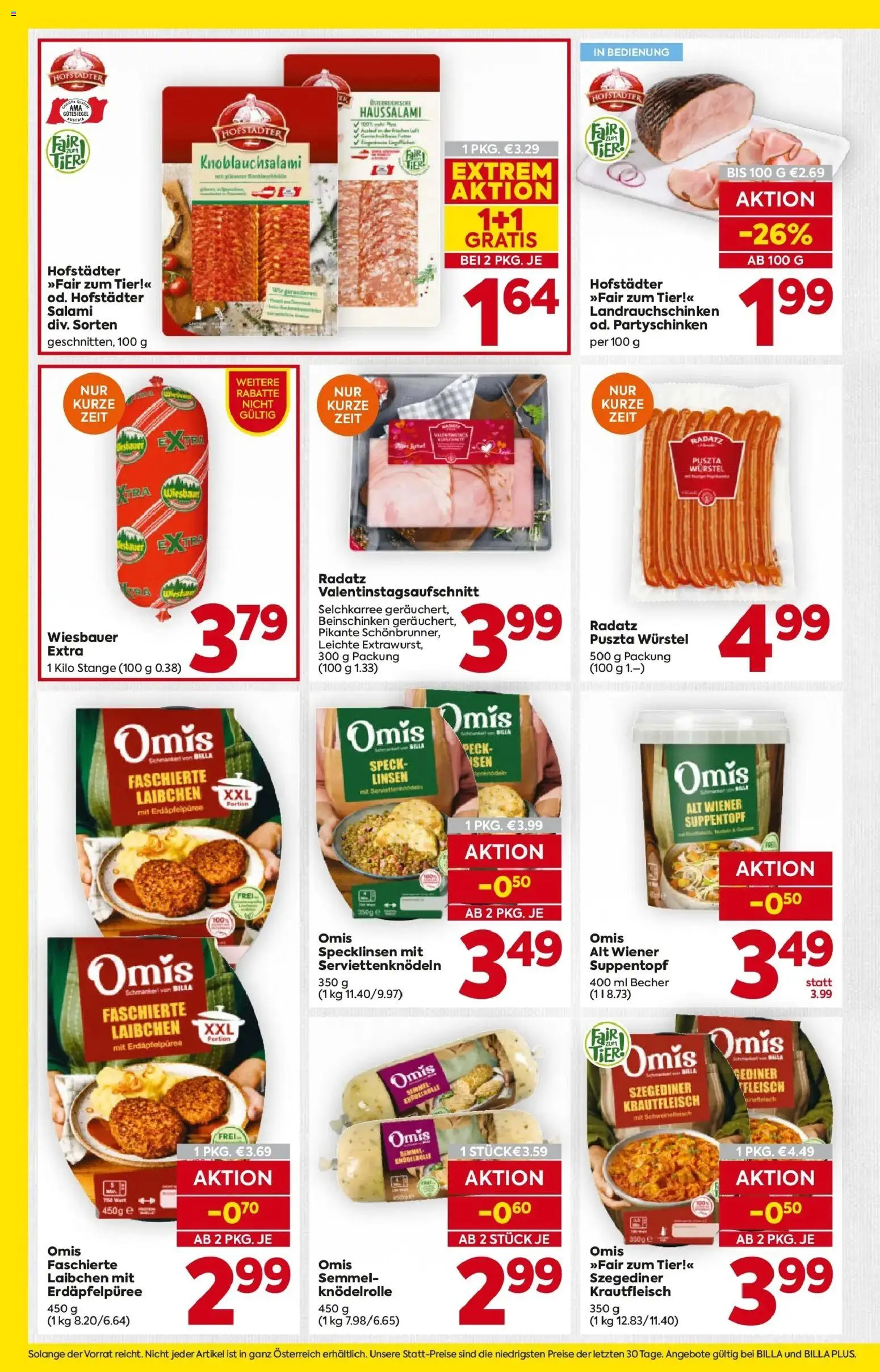 Billa Flugblatt - Wien gültig ab 05.02.2026 | Seite: 6 | Produkte: Salami, Schweinefleisch