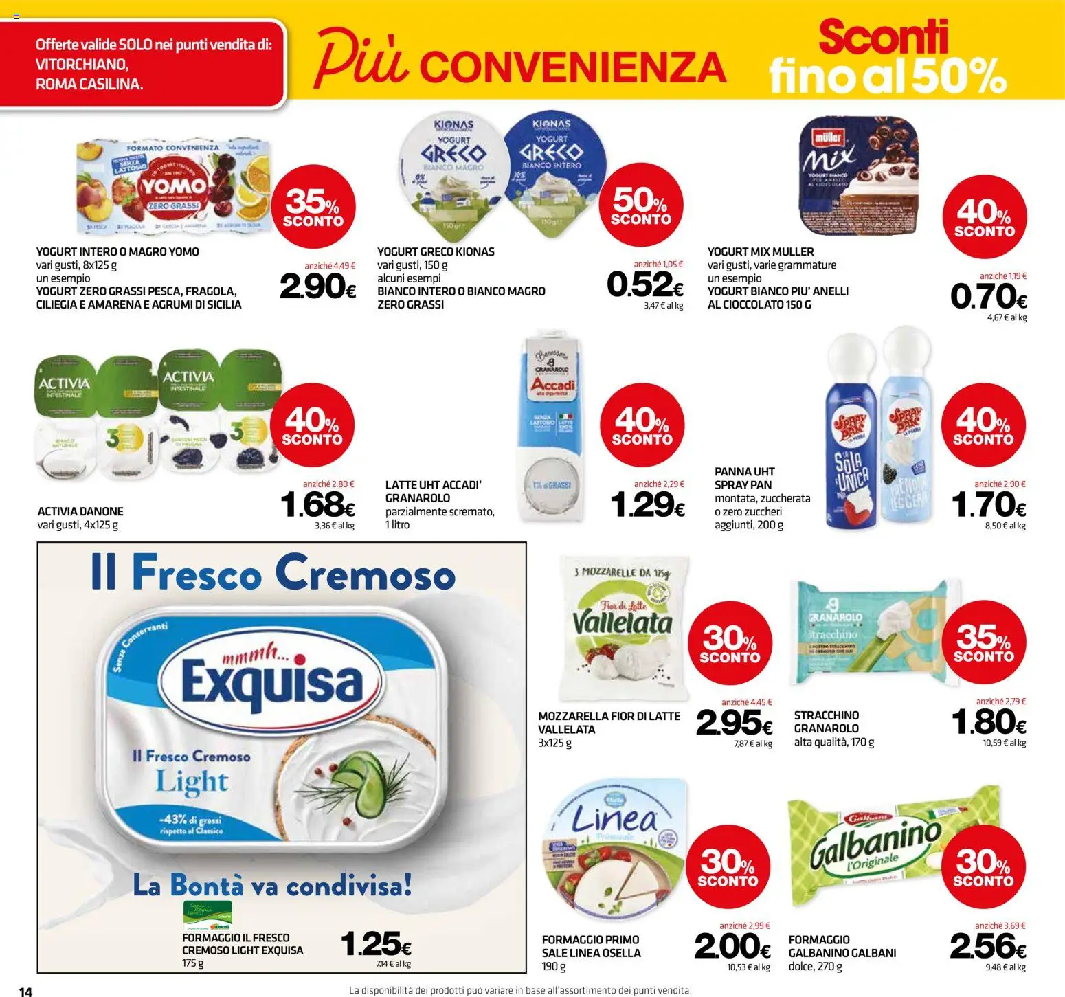 Volantino Superconti del 12.03.2026 | Pagina: 15 | Prodotti: Panna, Sale, Formaggio, Amarena