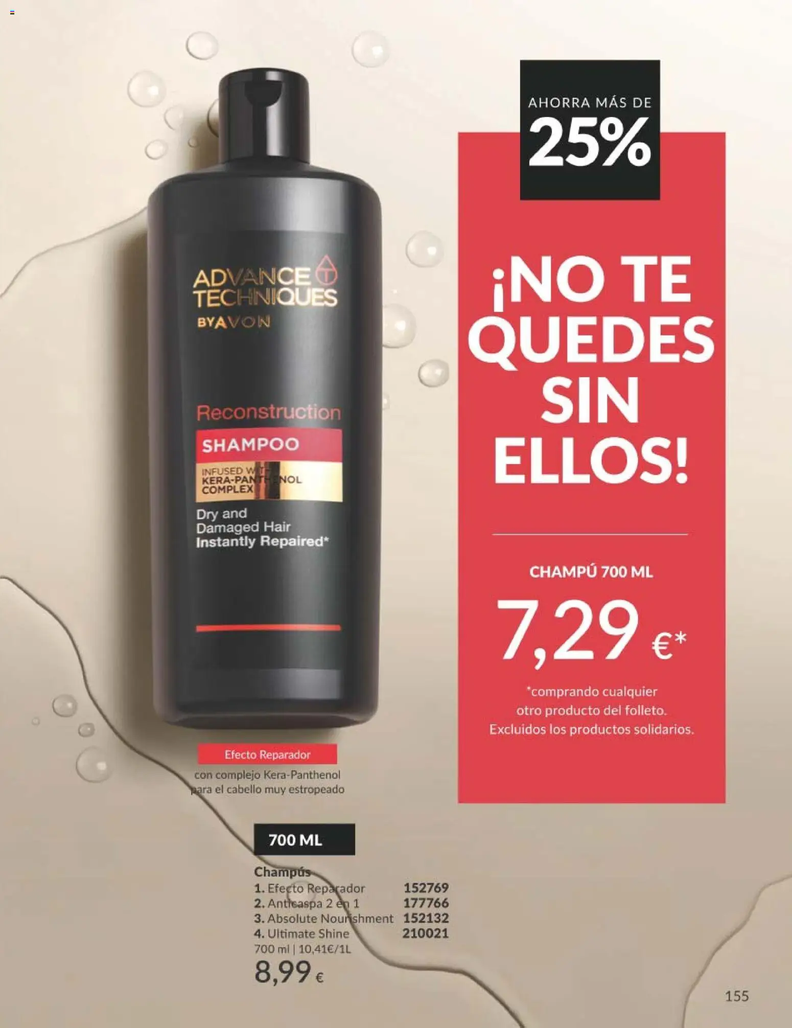 Catálogo AVON campaña 1 │ válido desde el 01.01.2026 | Página: 155 | Productos: Champú, Té