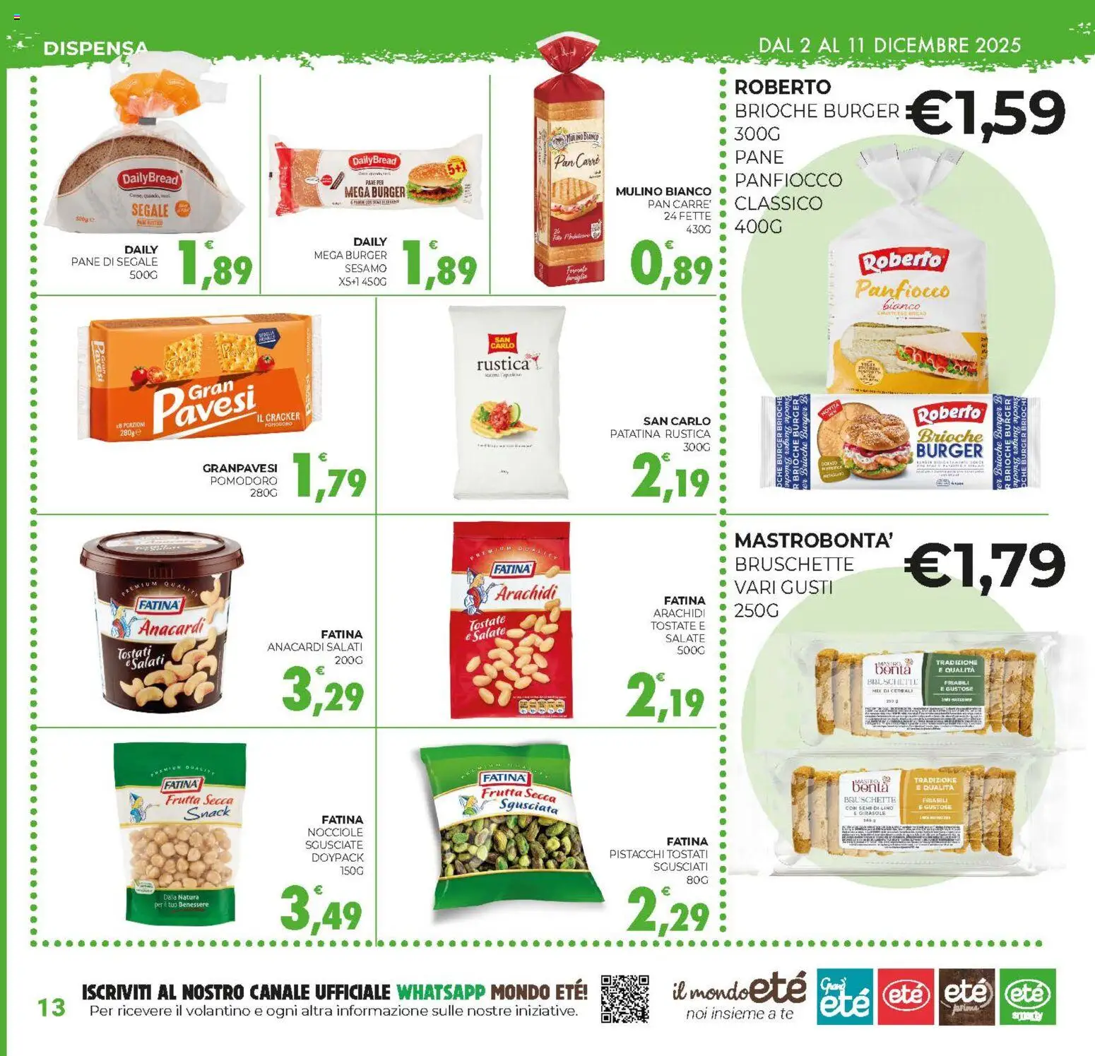 Volantino Eté del 02.12.2025 | Pagina: 13 | Prodotti: Pane, Frutta, Pomodoro, Nocciole